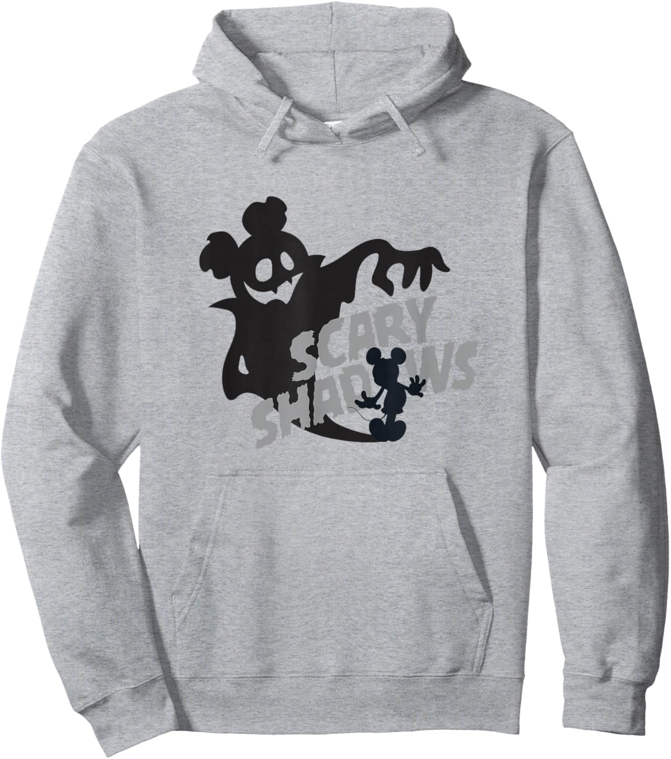 Disney Mickey and Friends Halloween Scary Shadows Silhouette Hoodie - Hoodie | Ash