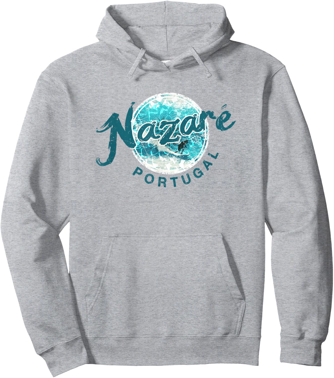 Nazare Portugal Vintage Surfing Hoodie - Hoodie | Ash