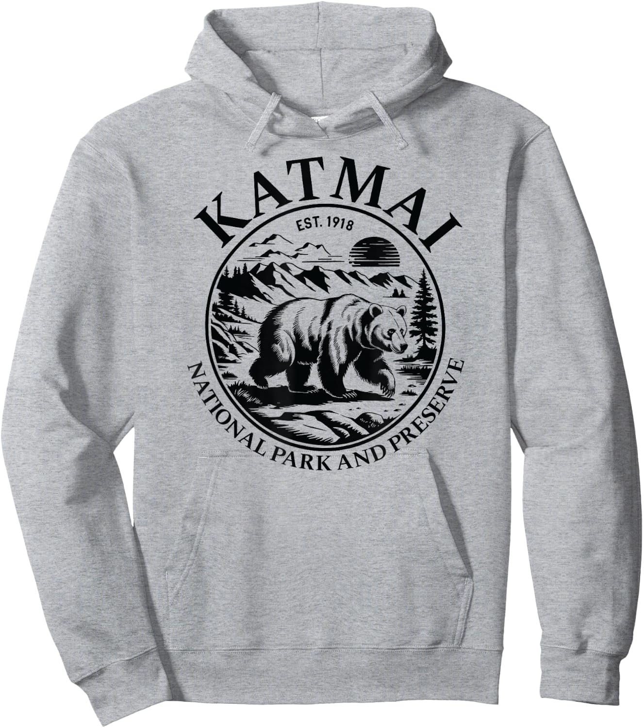Katmai National Park and Preserve Vintage Hoodie - Hoodie | Ash