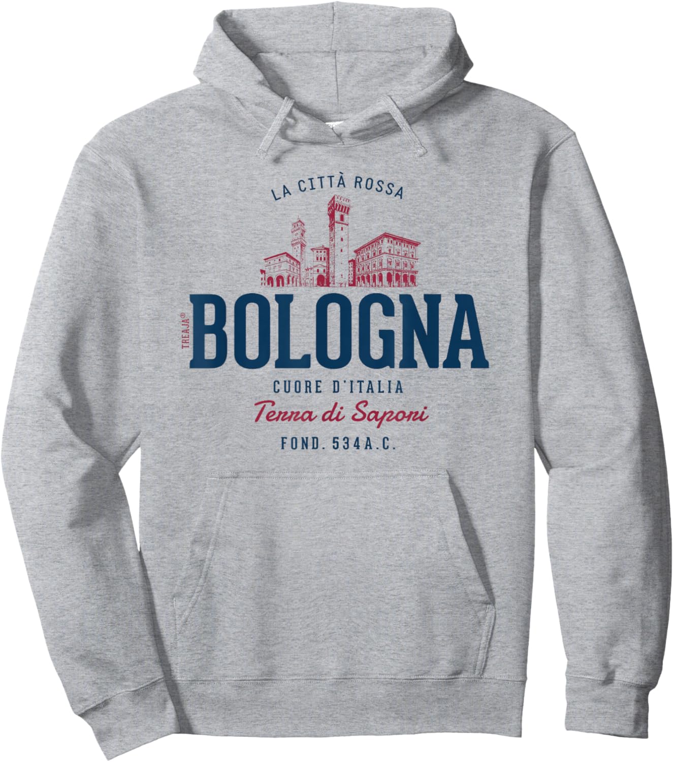 Italy Retro Styled Vintage Bologna Hoodie - Hoodie | Ash