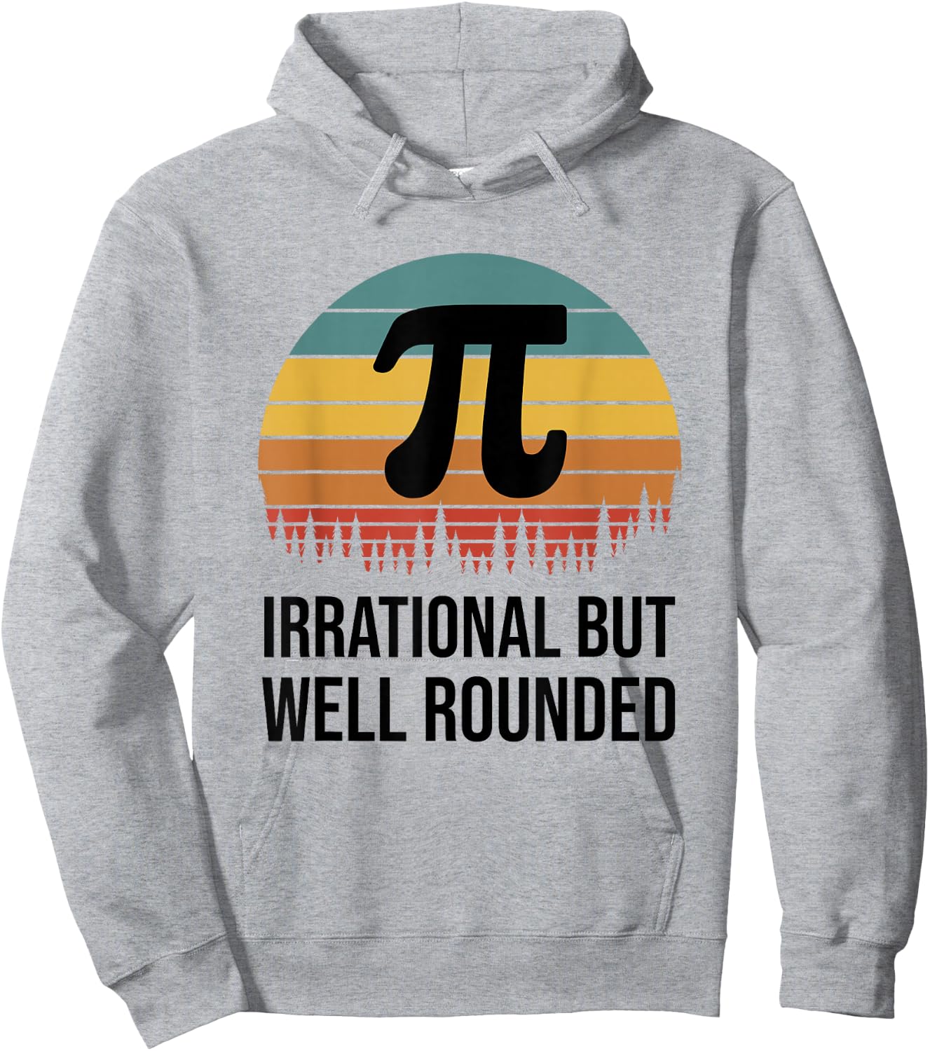 Retro Pi Day Funny Math Equation Irrational But Well Rounded Hoodie - Hoodie | Ash