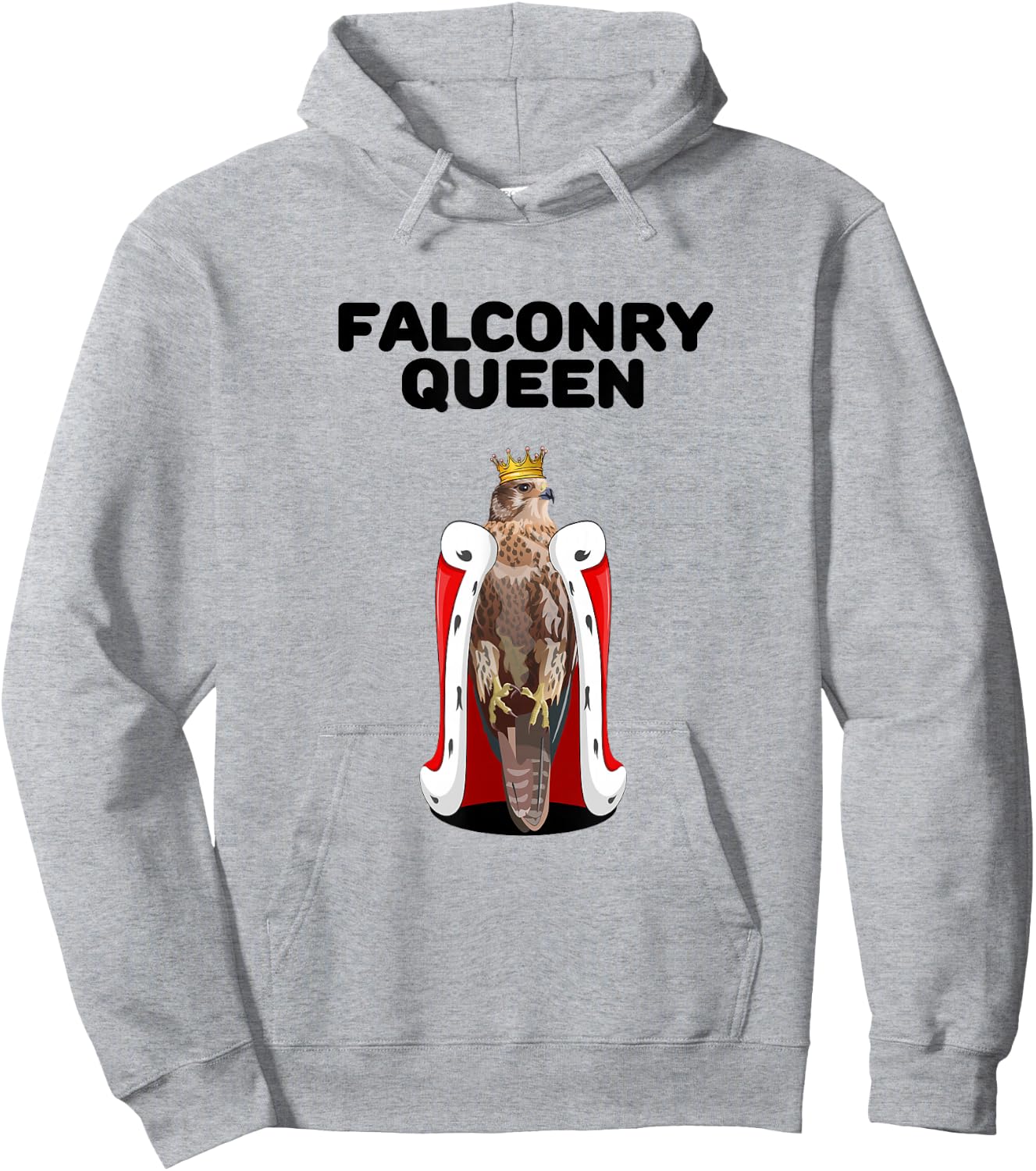 Falconry Queen Master Hunter Raptor Training Falcon Hoodie - Hoodie | Ash