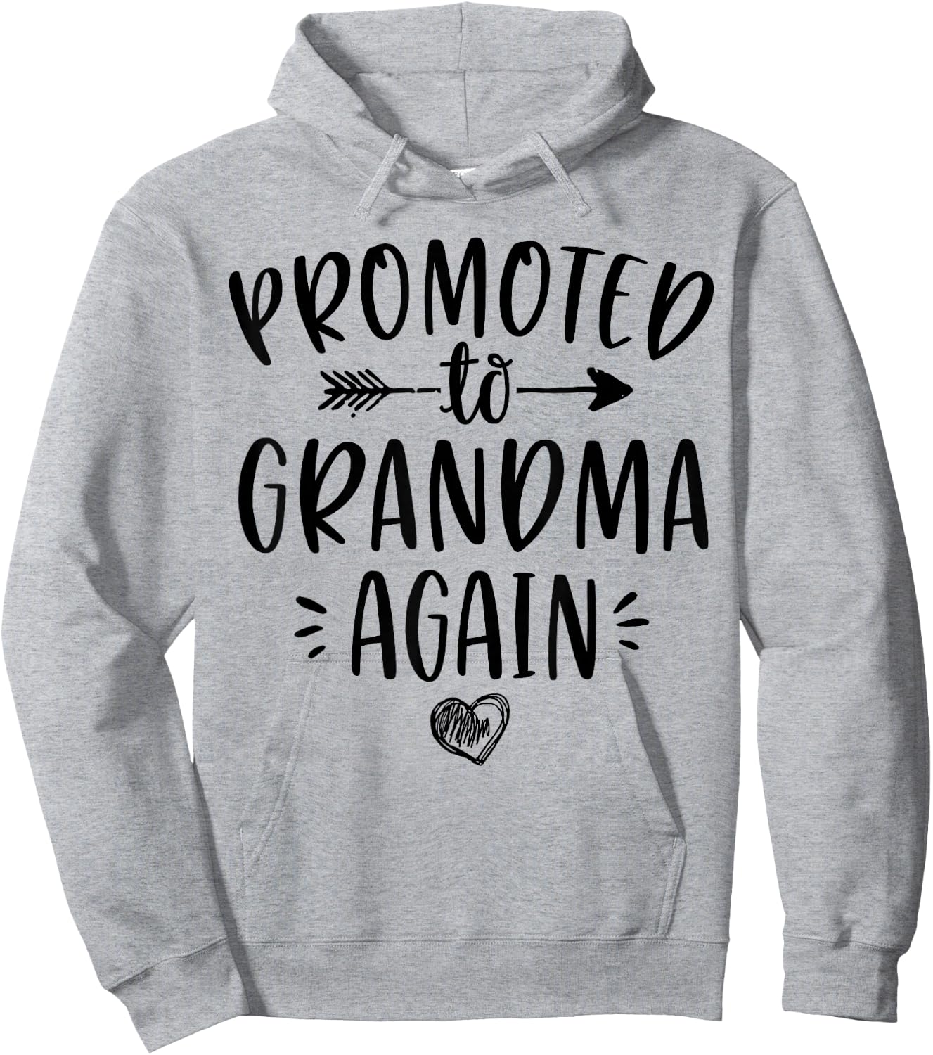 Promoted to Grandma Again New Nana Granny to Be Gigi Mimi Small Hoodie - Hoodie | Ash