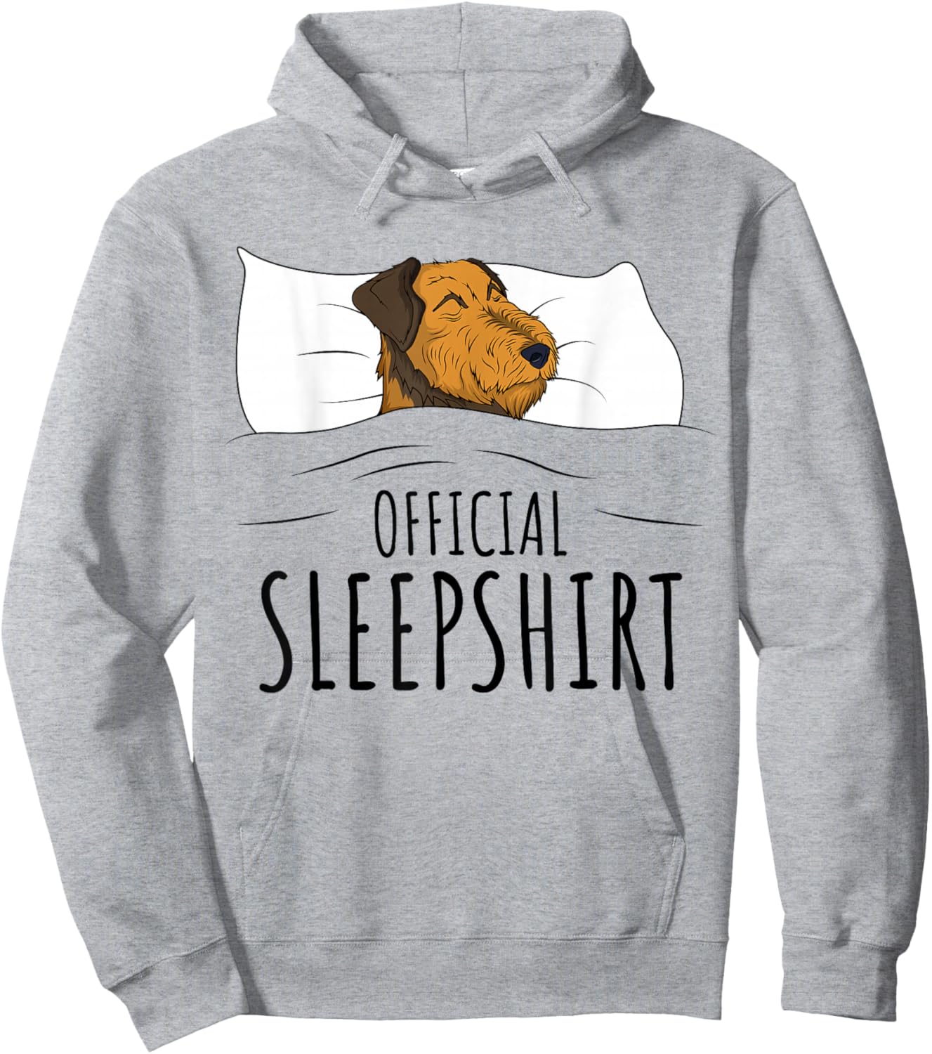 Airedale Terrier Dog Official Sleepshirt Hoodie - Hoodie | Ash