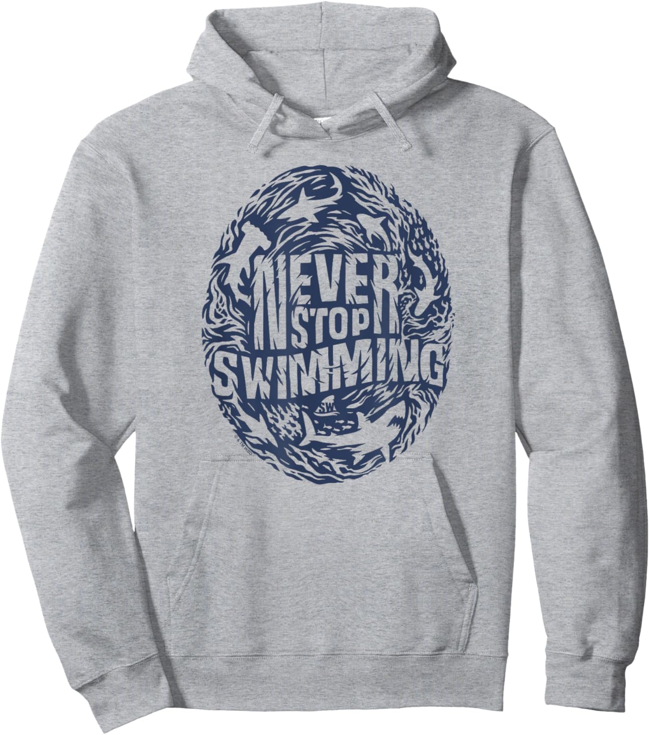 Shark Week Officially Licensed Never Stop Swimming Hoodie - Hoodie | Ash