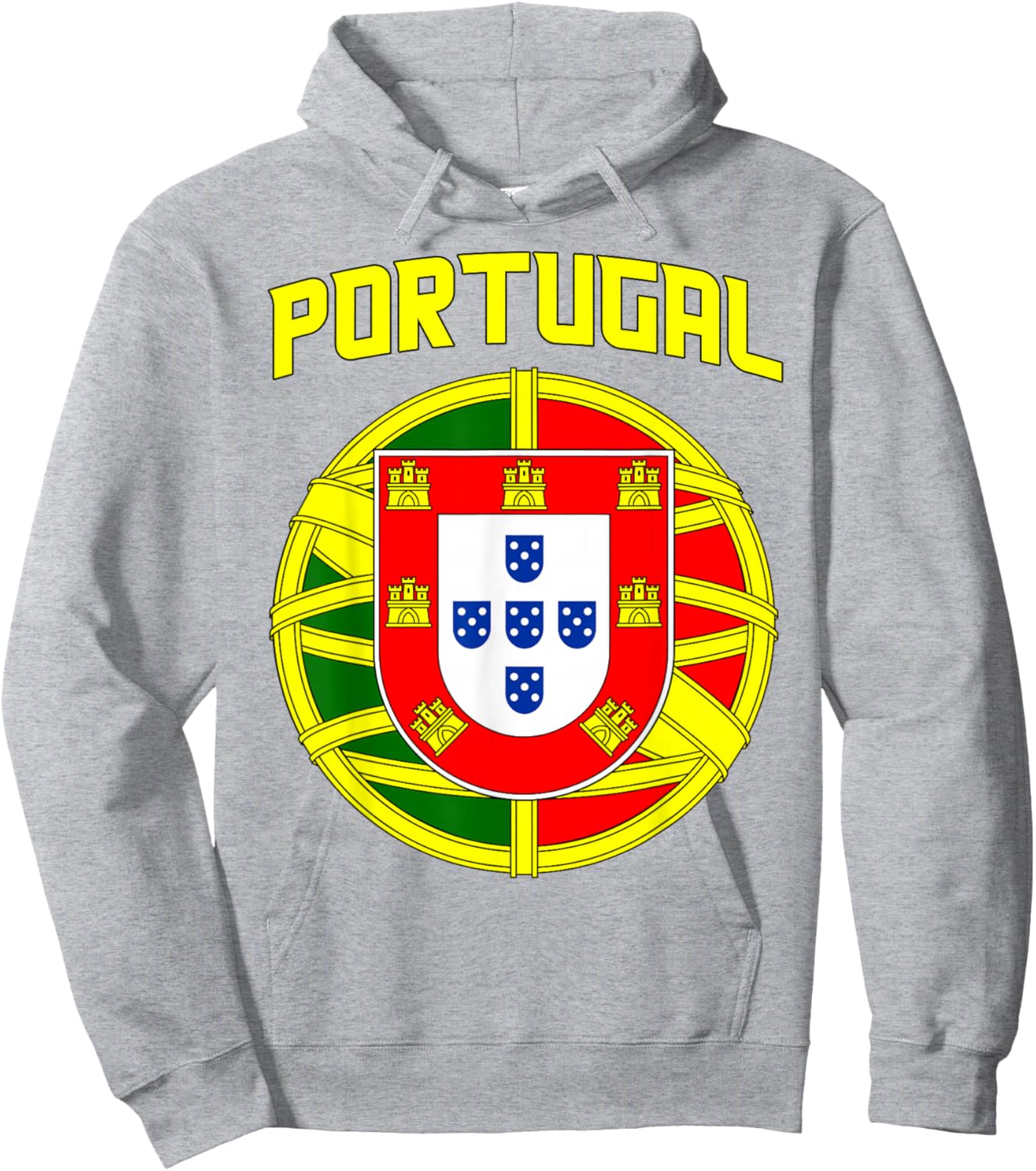Portugal, Bandeira Portuguesa, Portuguese Patriotic Flag Hoodie - Hoodie | Ash