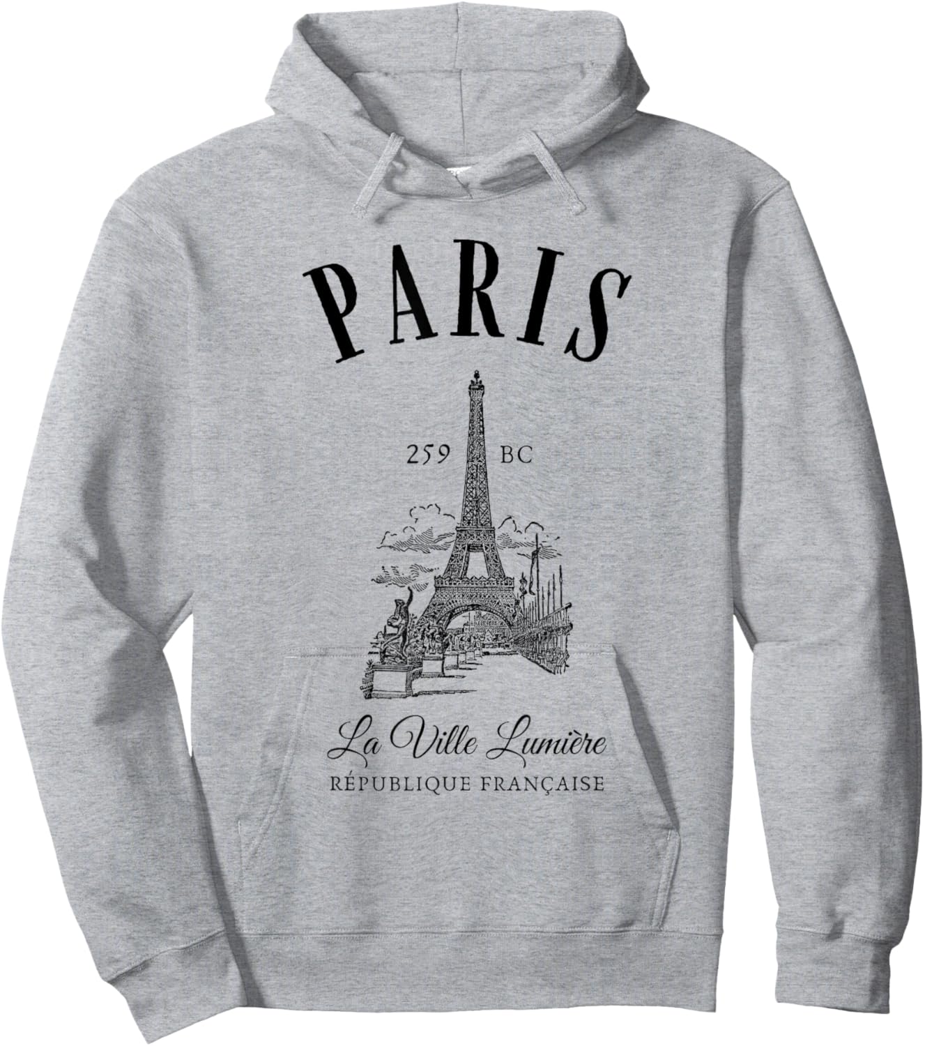 France Paris Eiffel Tower Hoodie - Hoodie | Ash