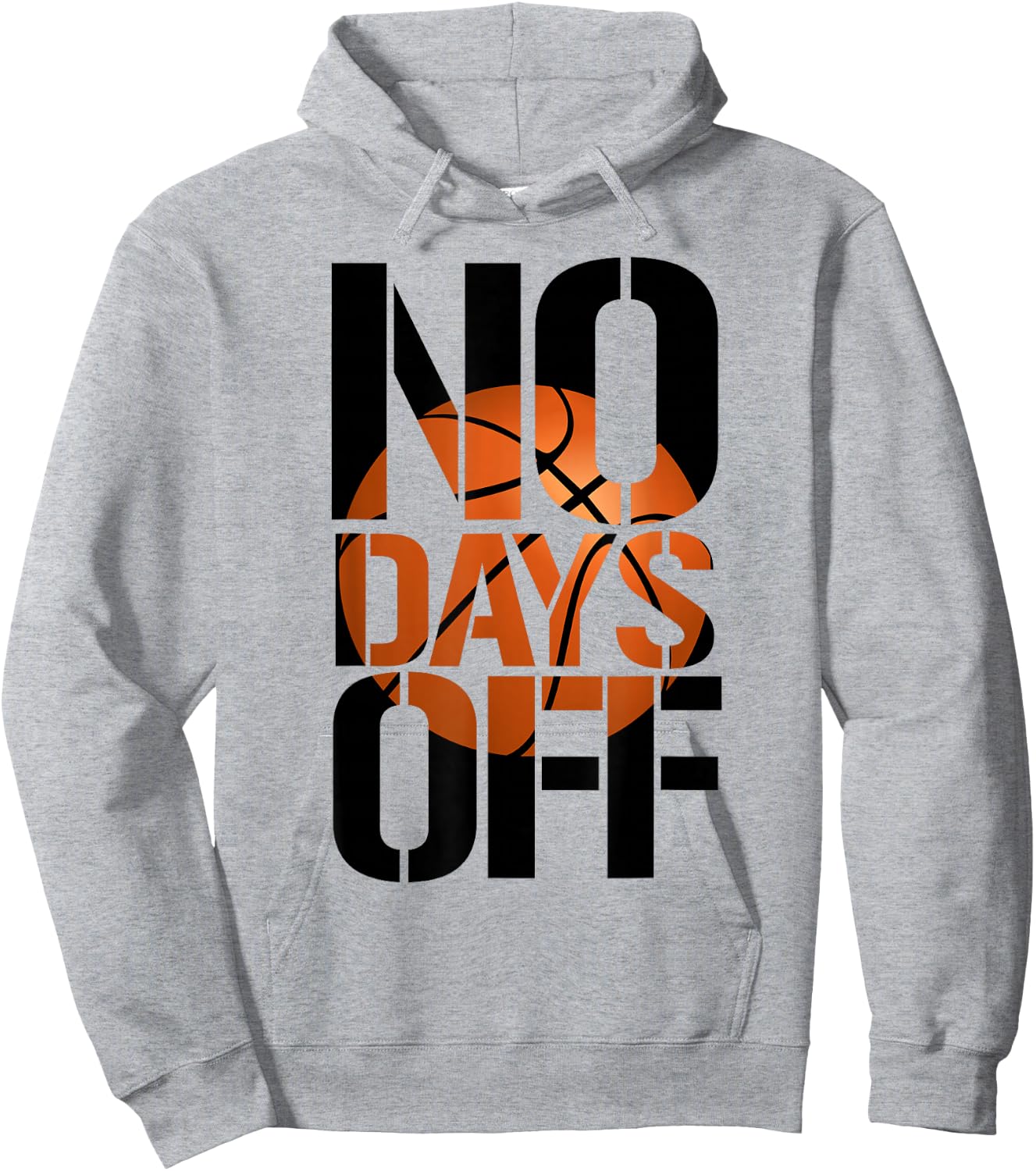 No Days Off basketball logo Hoodie - Hoodie | Ash