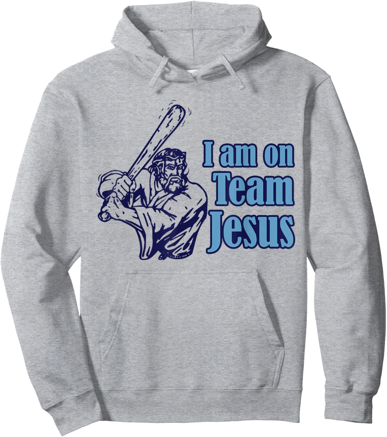 I Am On Team Jesus Baseball Christianity Hoodie - Hoodie | Ash