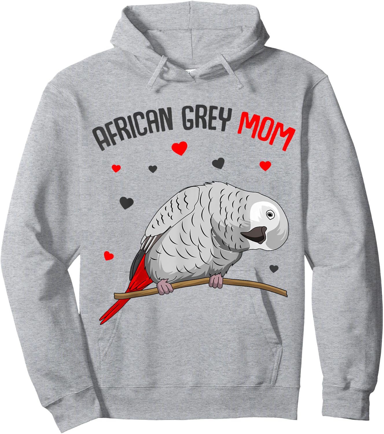 African Grey Parrot Mom Love funny Women Hoodie - Hoodie | Ash