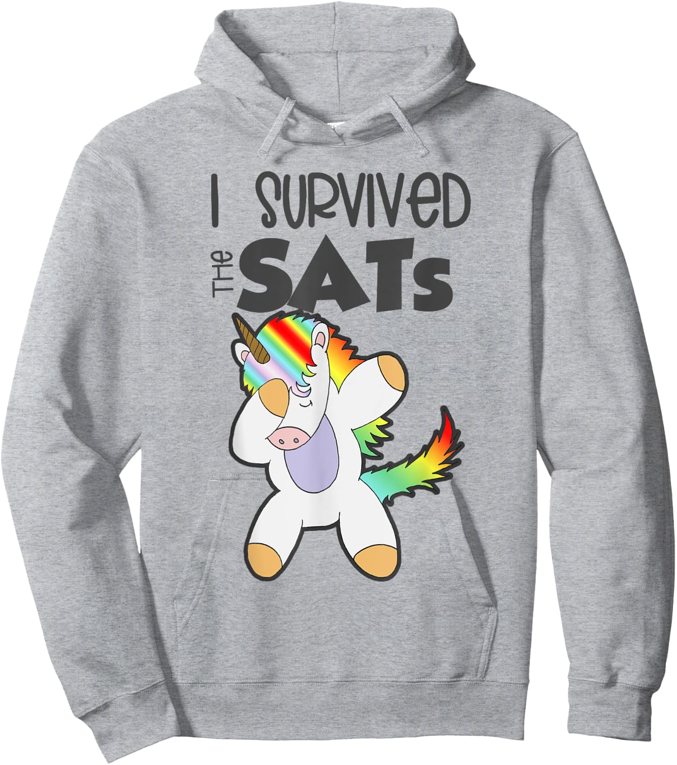 I Survived the SATs Dabbing Unicorn Test Day Exam Education Hoodie - Hoodie | Ash