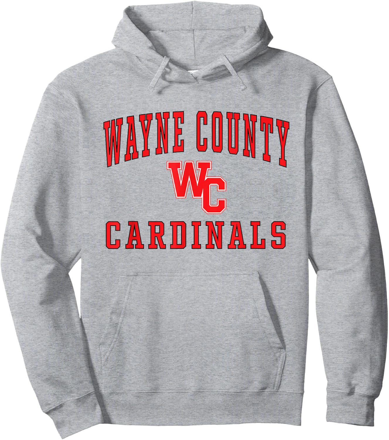 Wayne County High School Cardinals C1 Hoodie - Hoodie | Ash
