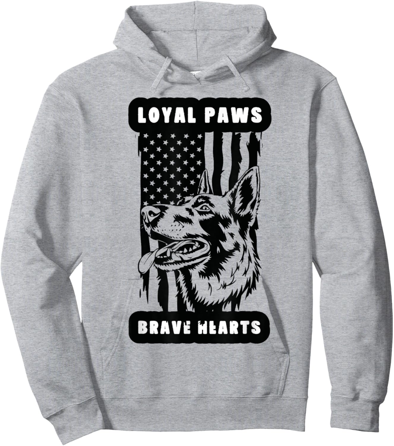 K9 Veteran Military Working Dog USA US Flag K9 Veterans Day Hoodie - Hoodie | Ash
