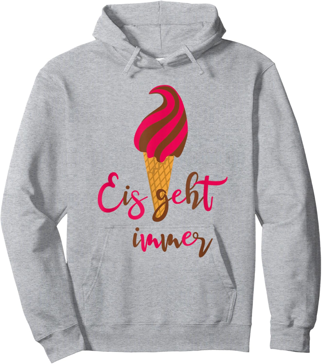 Ein Eis geht immer Softeis Fan Eistüte Eisliebe Eisliebhaber Hoodie - Hoodie | Ash