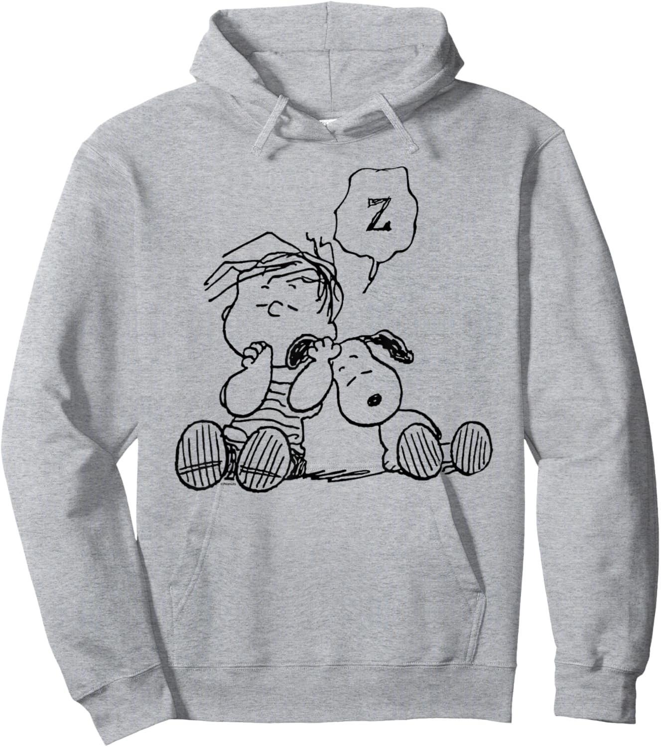 Peanuts - Linus Snoopy Snooze Hoodie - Hoodie | Ash