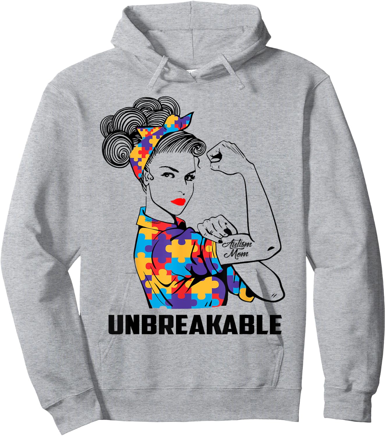 Autism Mom Gifts Autism Mama Awareness Gift Autistic Parents Hoodie - Hoodie | Ash