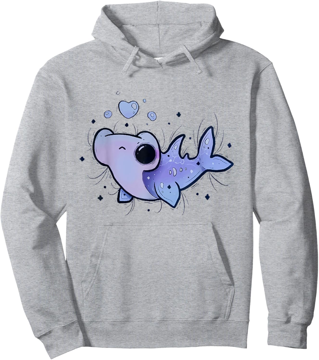 Cute Kawaii Hammerhead Shark Hoodie - Hoodie | Ash