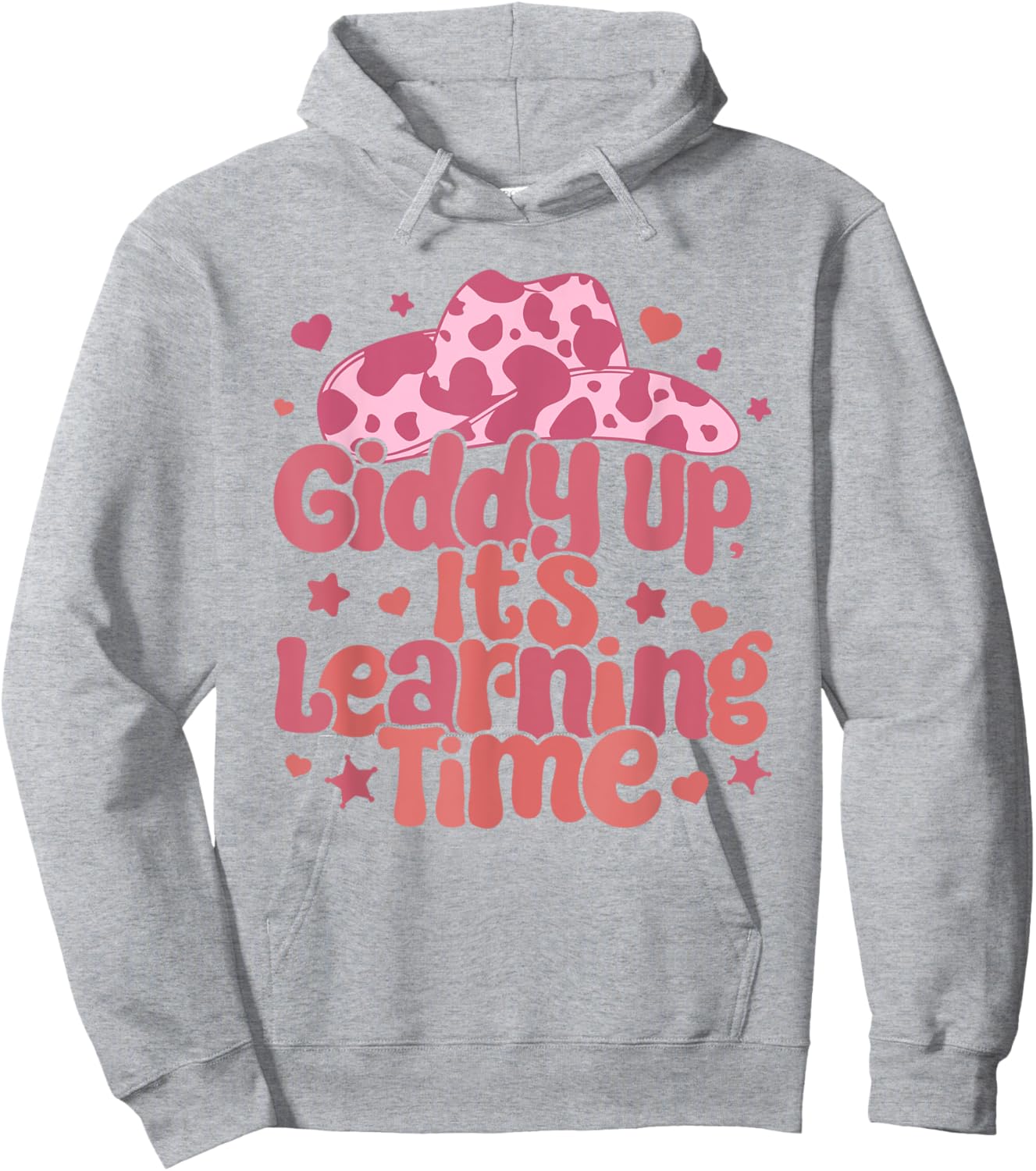 Western Teacher Texas Retro Kindergarten Pre K Pre School Hoodie - Hoodie | Ash
