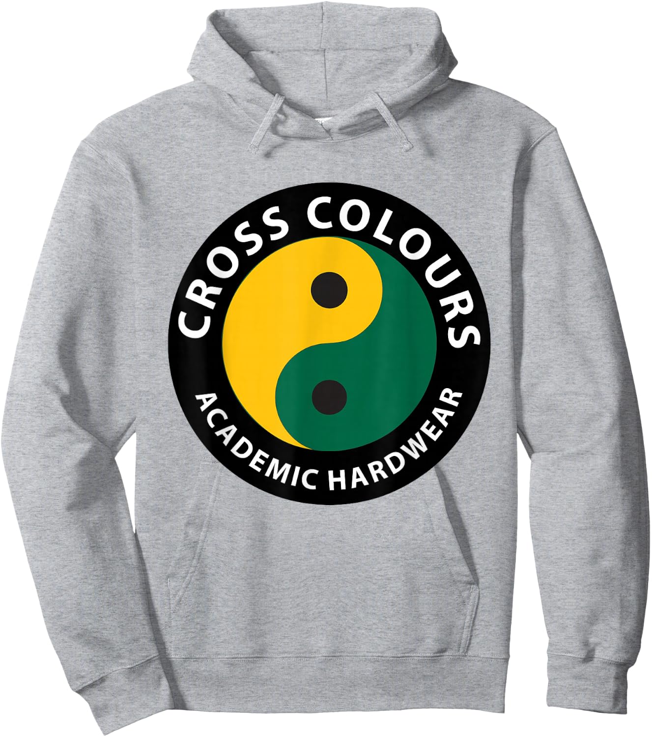 Yin Yang Circle Logo | Retro Graphic 1990's Vintage Hoodie - Hoodie | Ash