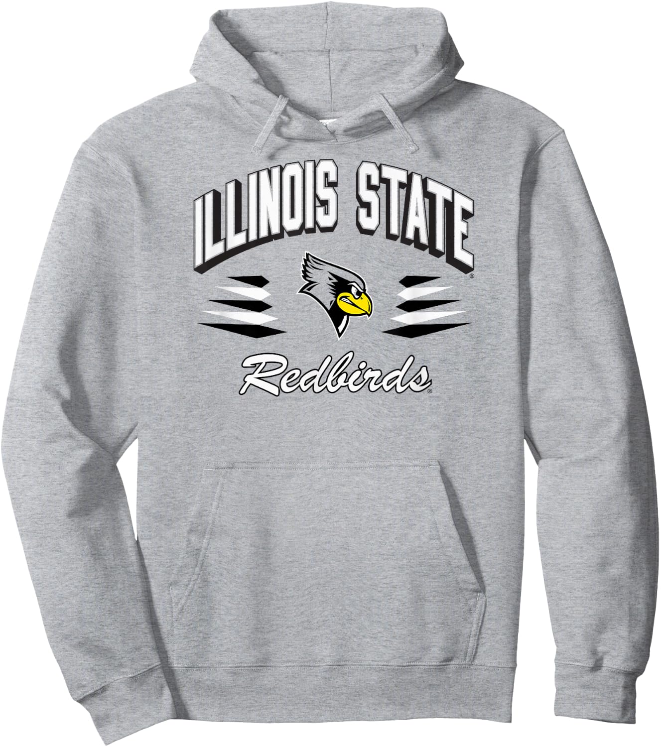 Illinois State Redbirds Retro Diamond Red Hoodie - Hoodie | Ash