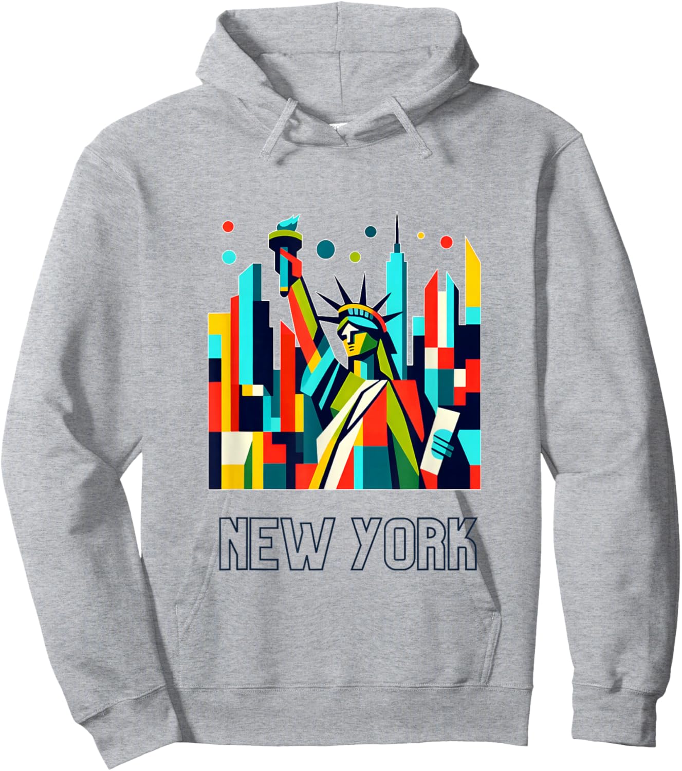 New York City Skylines NYC Freiheitsstatue Souvenir Hoodie - Hoodie | Ash