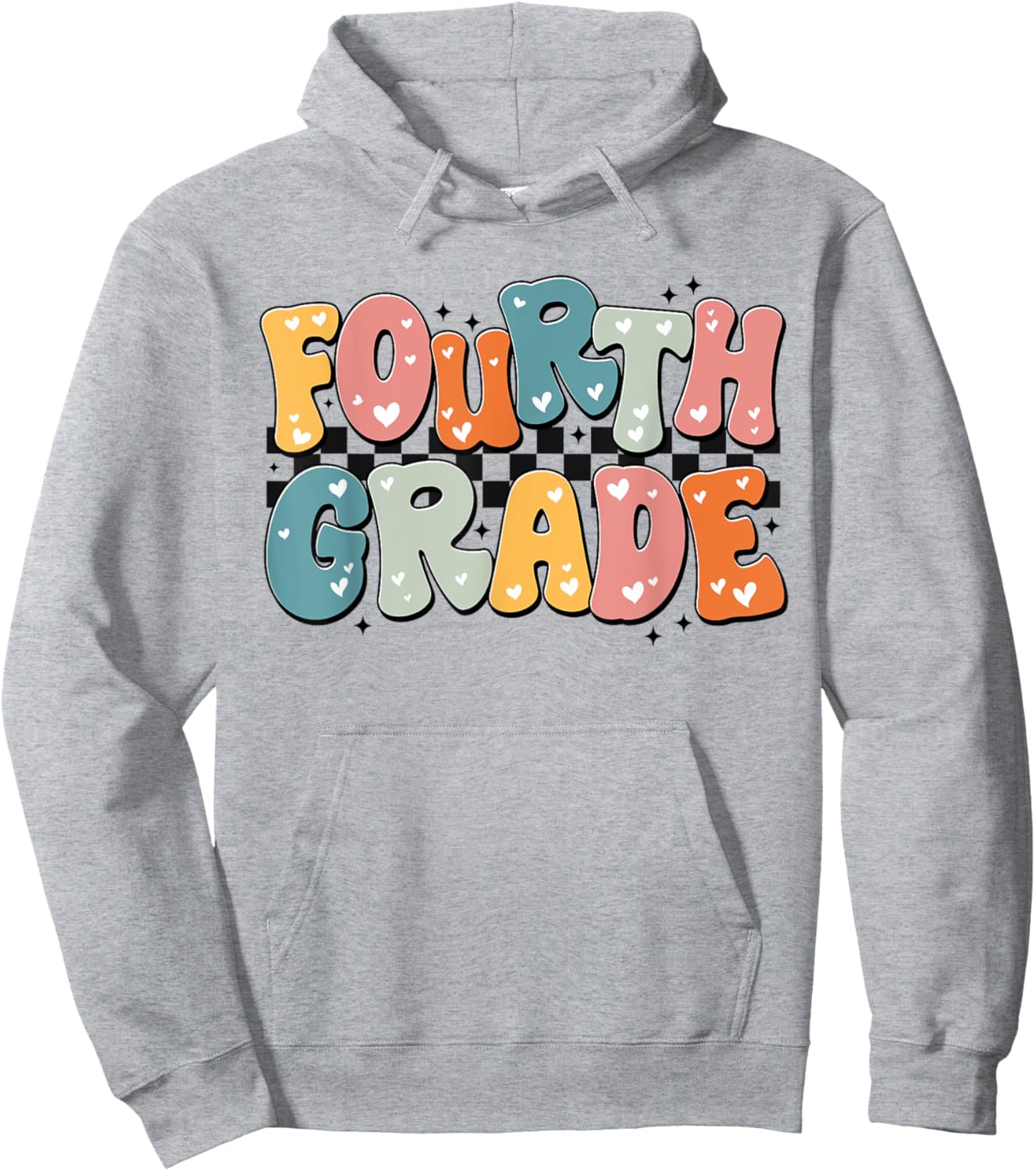 Retro Fourth Grade, Fourth Grade Teacher, 4th Grade Team Hoodie - Hoodie | Ash