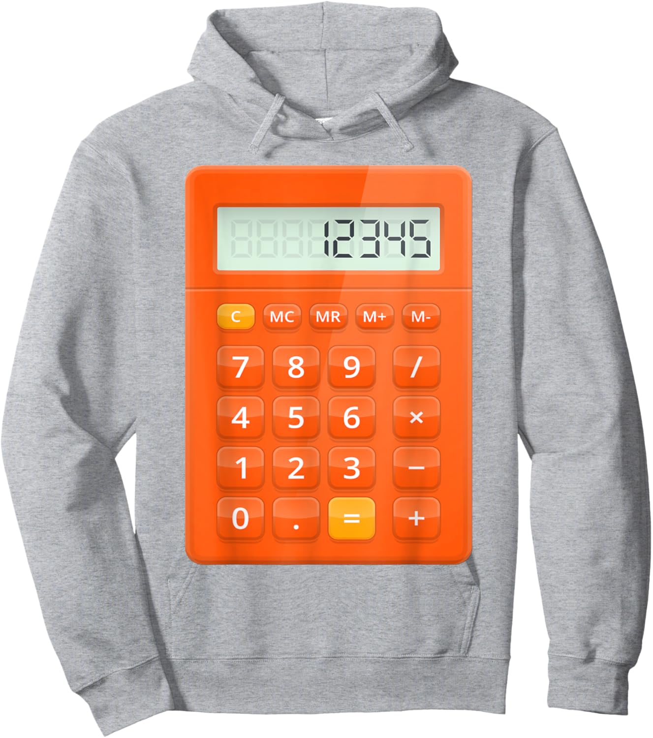 Calculator Costume Halloween Easy Cosplay Math Geek Outfit Hoodie - Hoodie | Ash