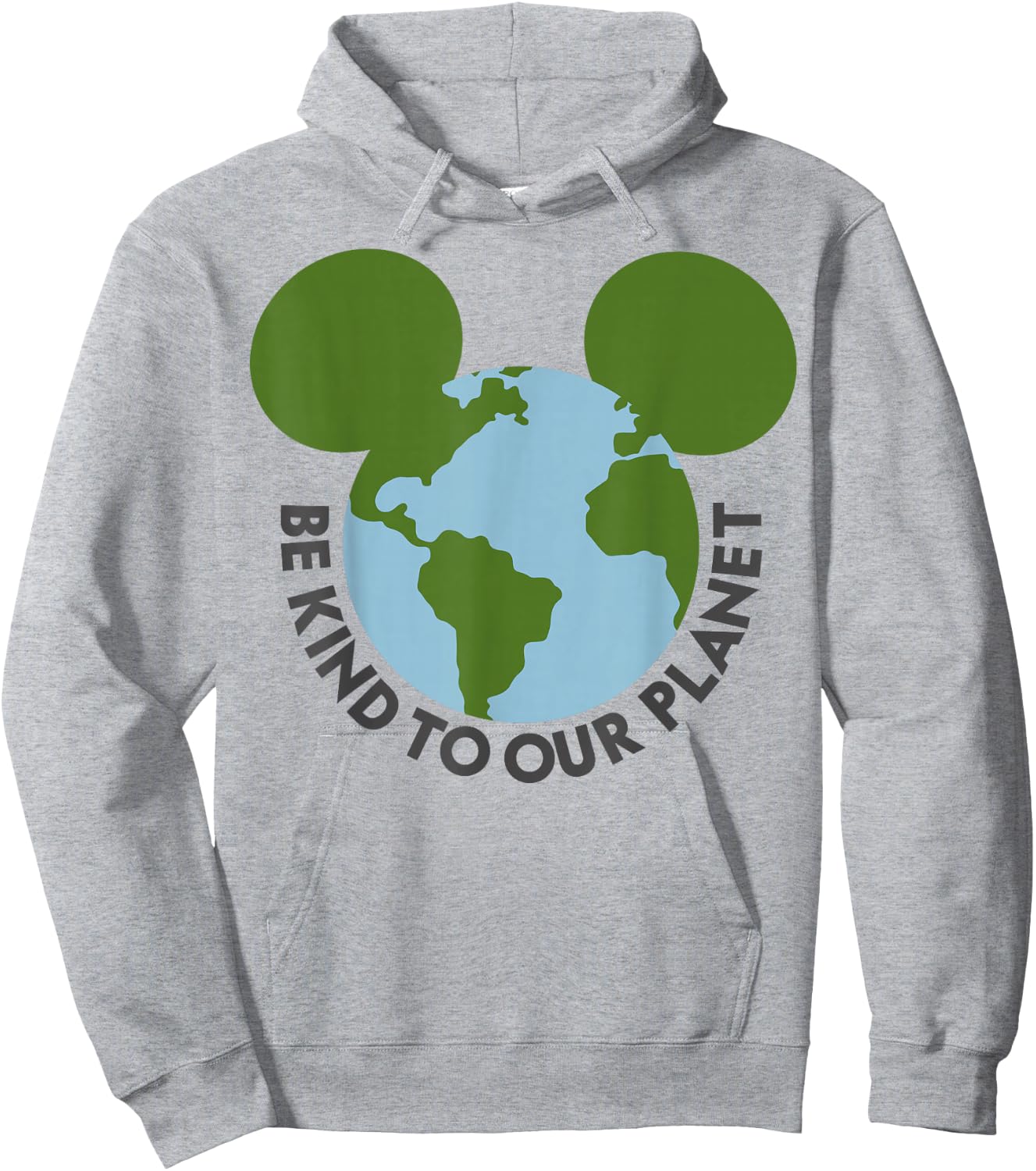 Disney Mickey & Friends Mickey Be Kind To Our Planet Globe Hoodie - Hoodie | Ash