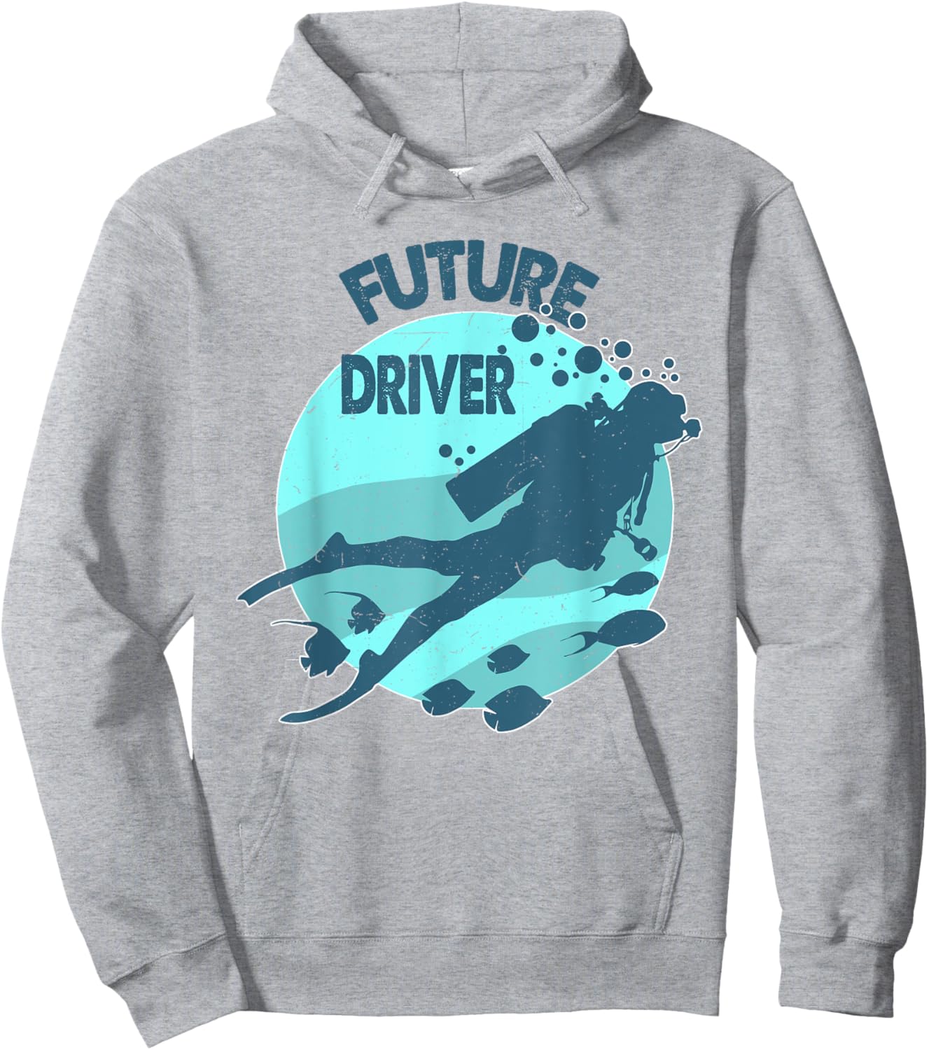 Funny Diving-Shirt Future Diver Scuba For Kids Toddler Girls Hoodie - Hoodie | Ash