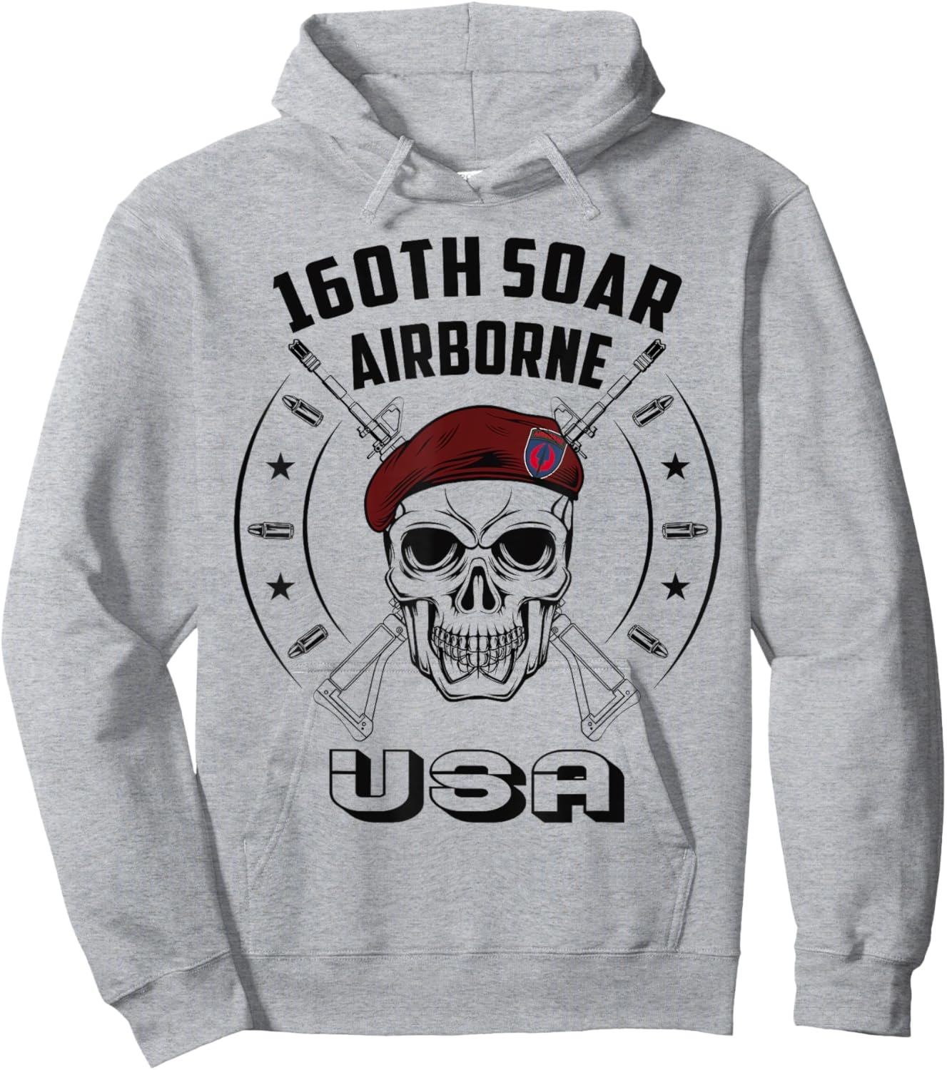 160th SOAR Special Force Airborne US Night Stalkers Army Hoodie - Hoodie | Ash
