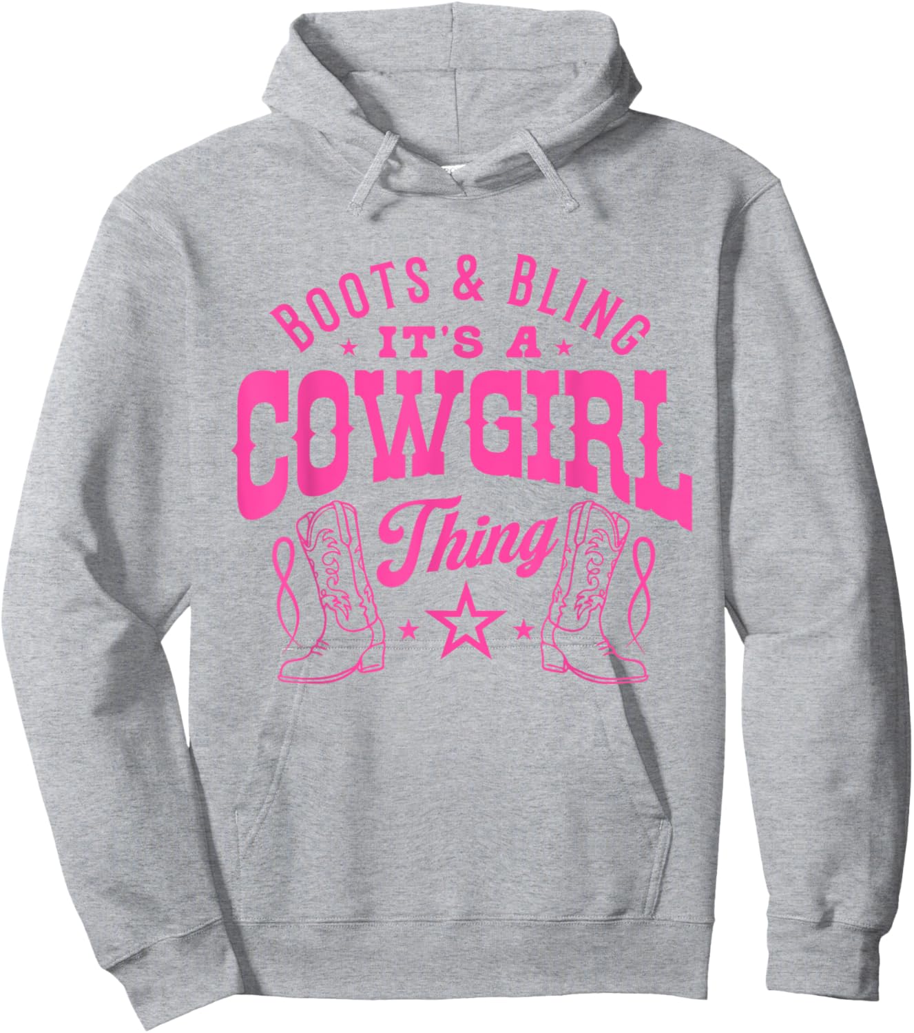 Boots and Bling its a Cowgirl Thing Cute Rodeo Women Girl Hoodie - Hoodie | Ash