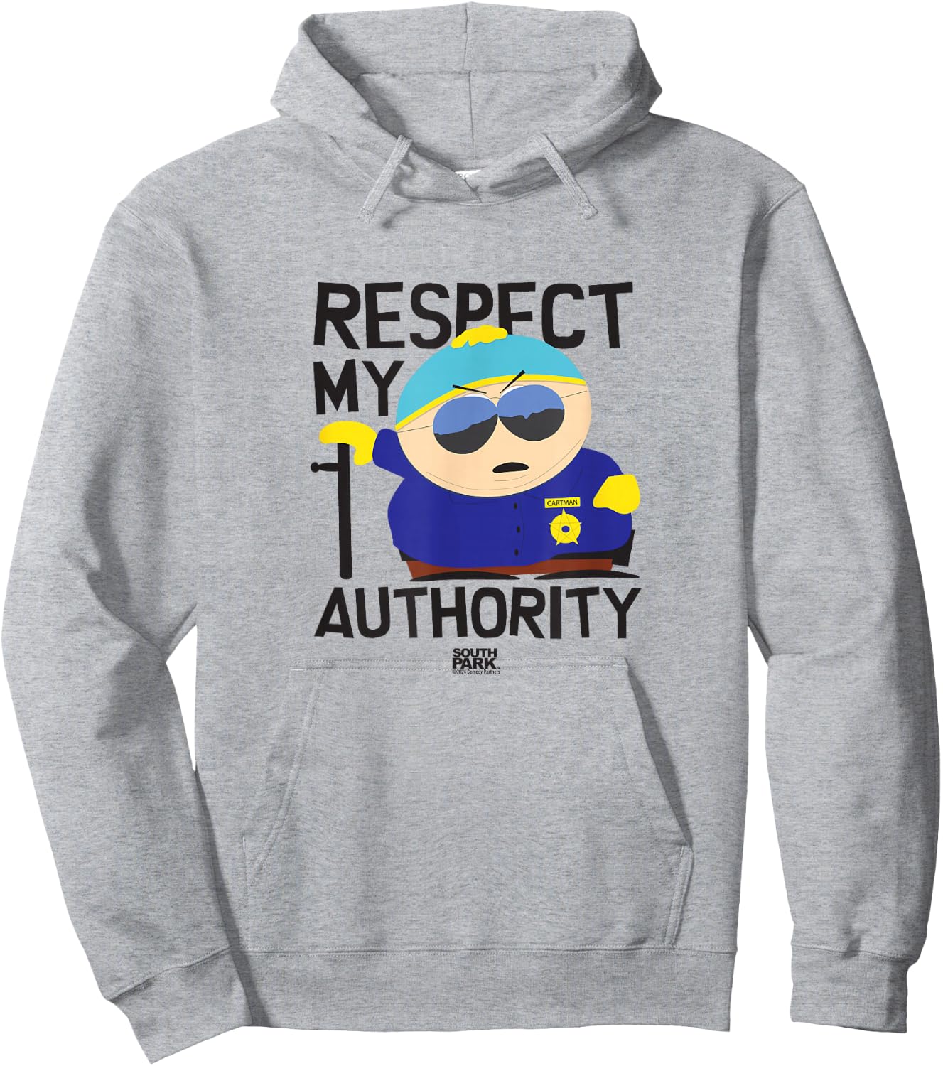 South Park Cartman Respect My Authority Hoodie - Hoodie | Ash