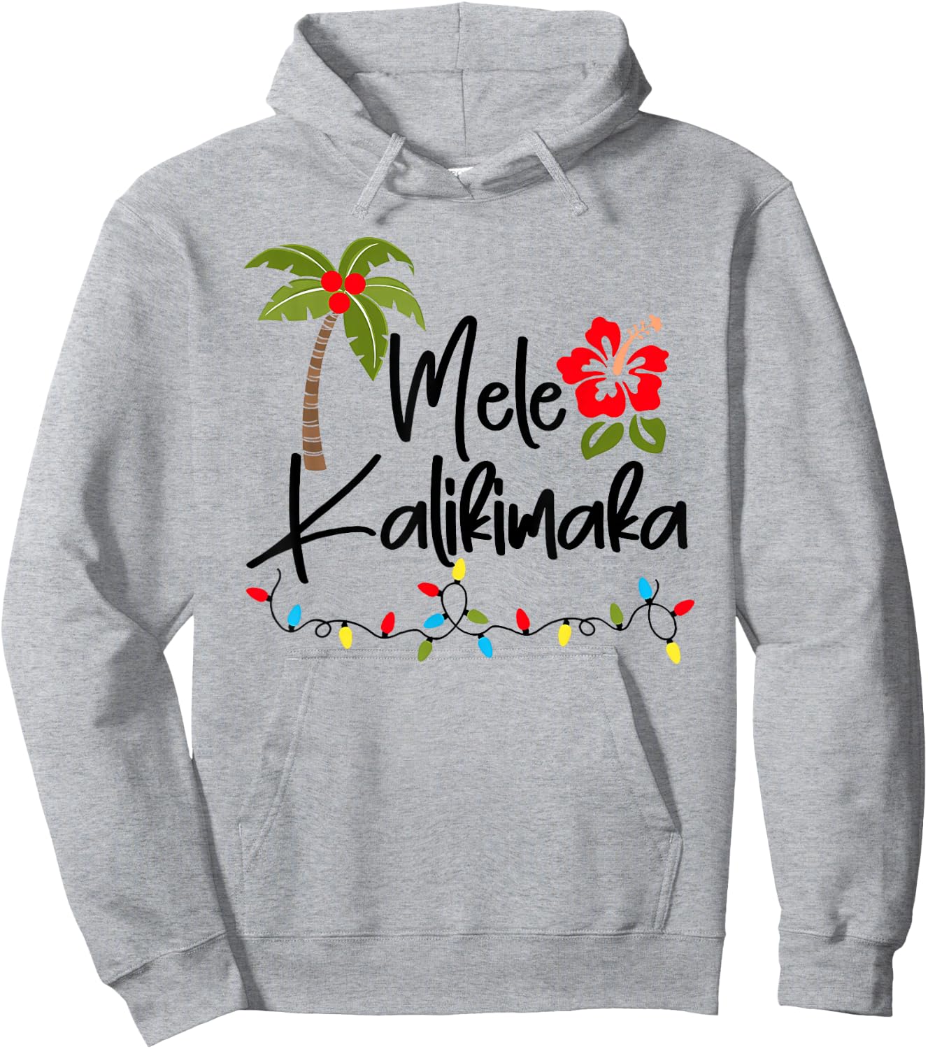 Mele Kalikimaka Tropical Christmas Hawaiian Xmas Hoodie - Hoodie | Ash