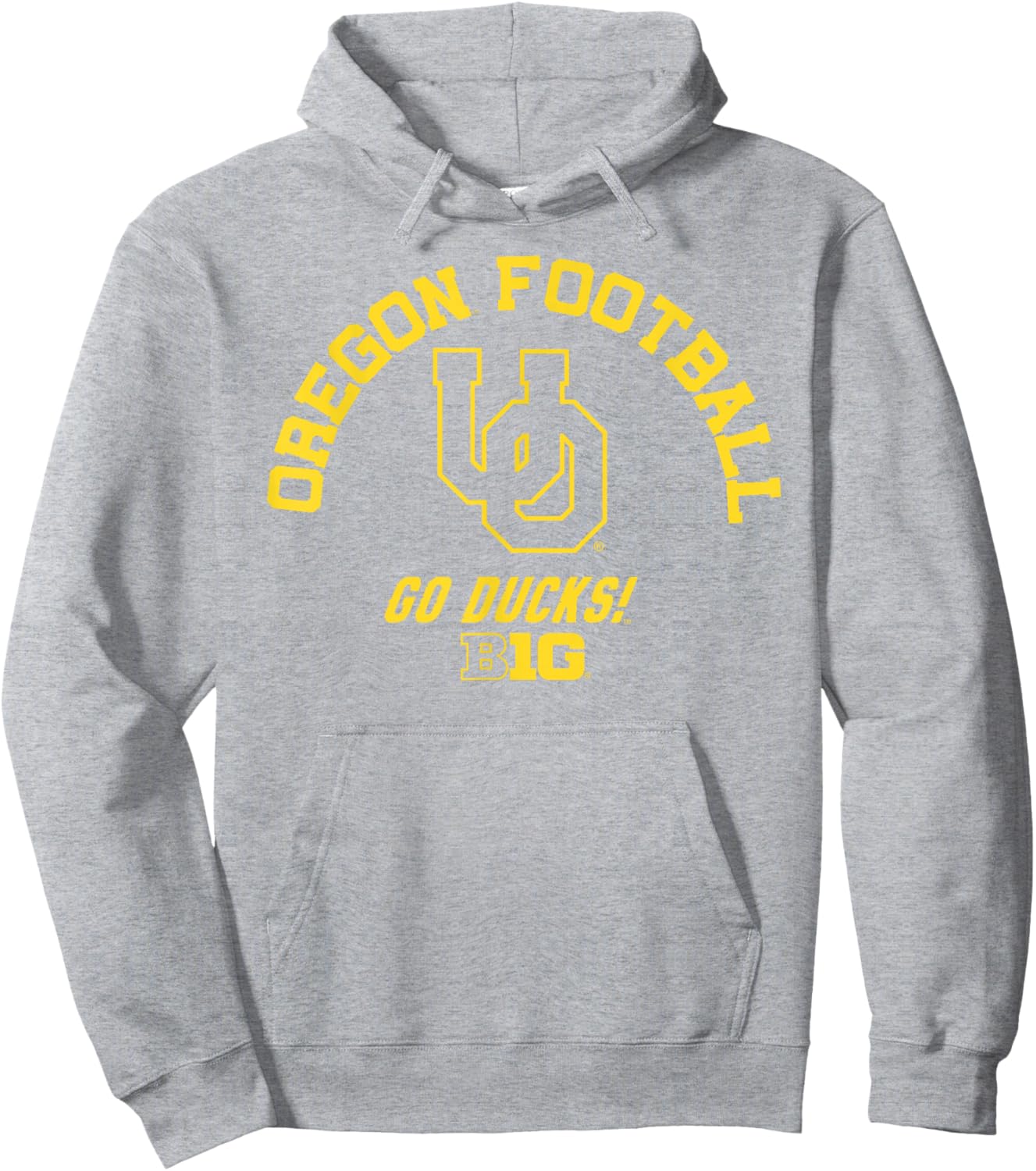 Oregon Ducks Big 10 Football Green Officially Licensed Hoodie - Hoodie | Ash