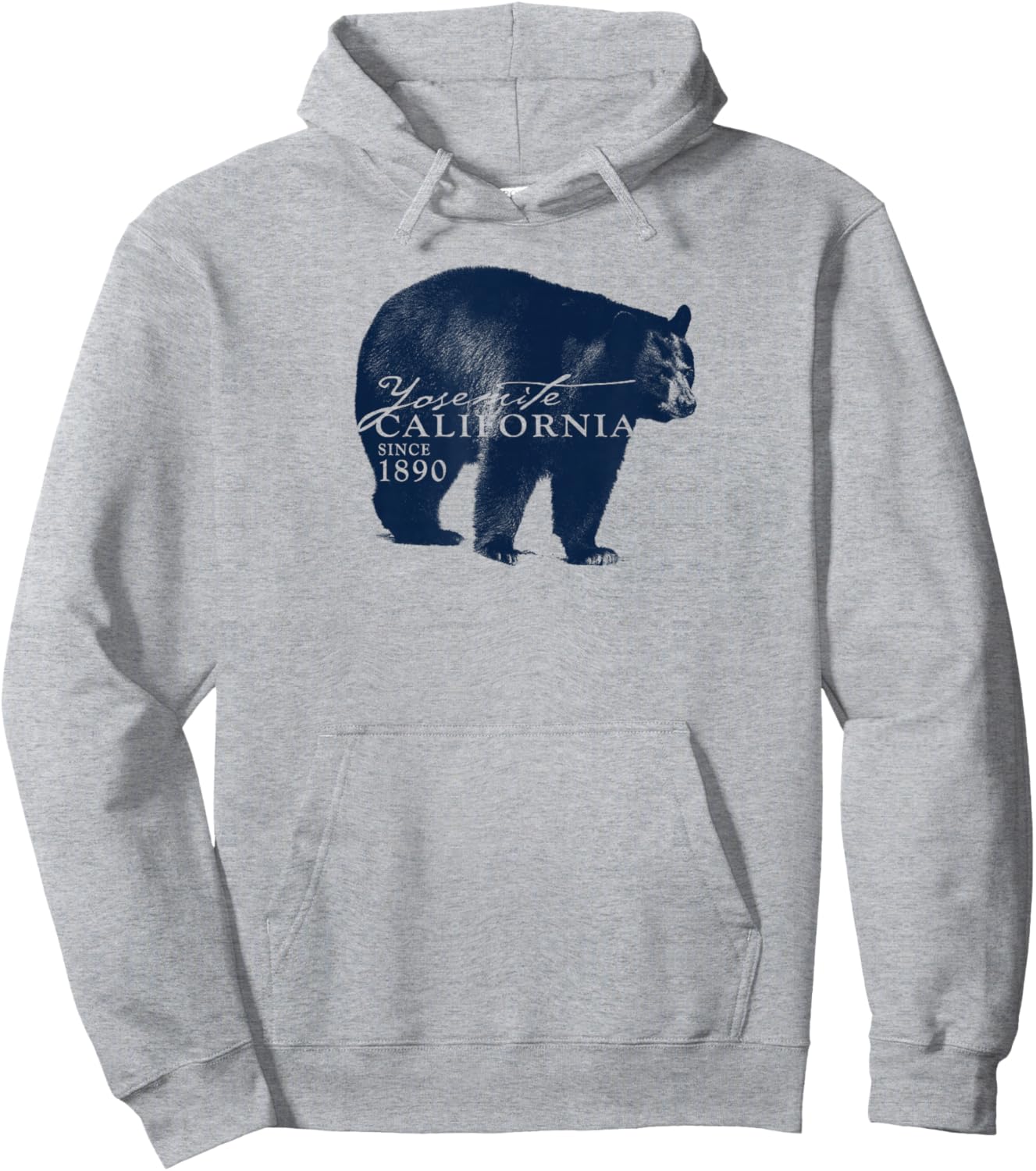 Yosemite National Park Black Bear Graphic Hoodie - Hoodie | Ash