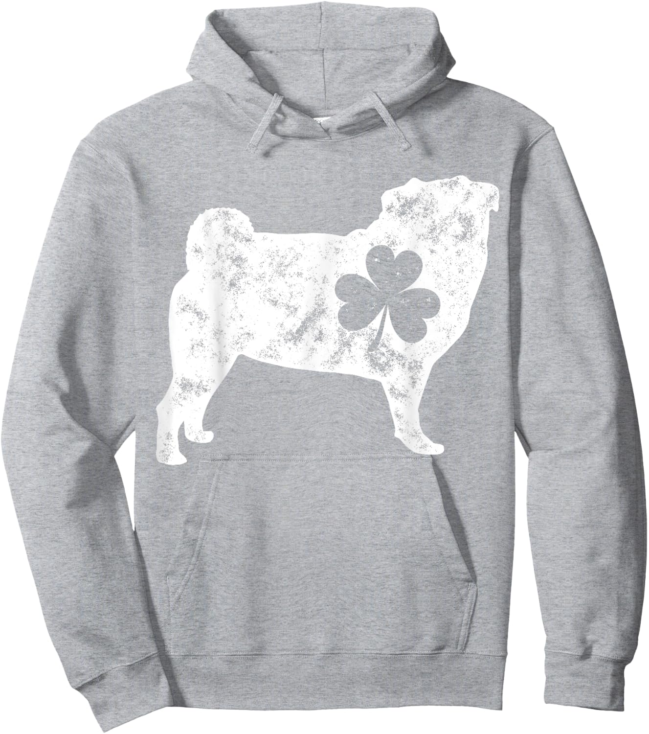 Pug St Patricks Day Boys Kids Girls Shamrock Dog Lover Gifts Hoodie - Hoodie | Ash