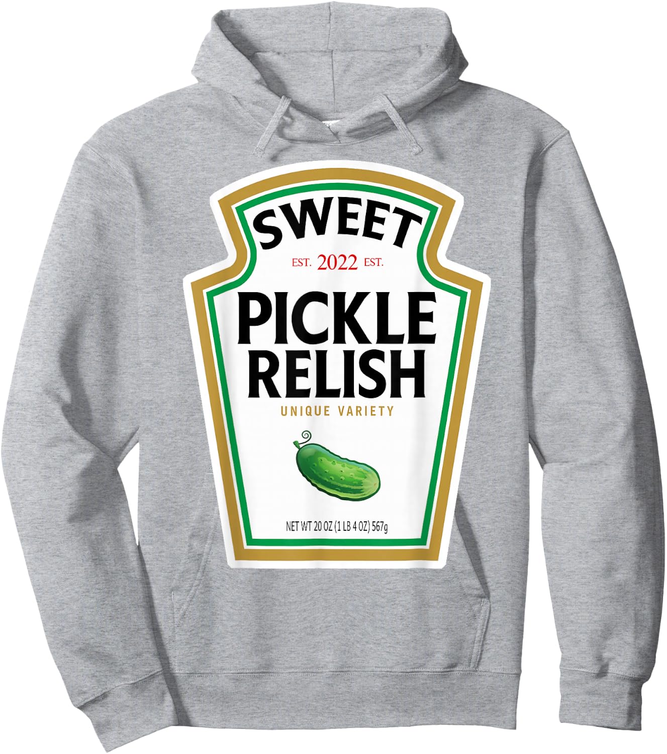 Sweet Green Pickle Relish Funny DIY Halloween Costume Hoodie - Hoodie | Ash