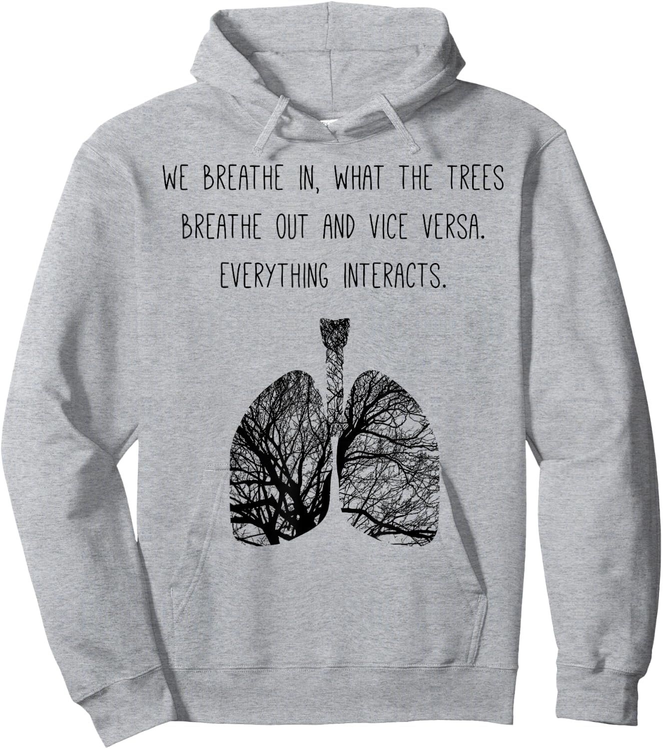 Lung Tree Air Breathe Breathing Photosynthesis Tree Hoodie - Hoodie | Ash