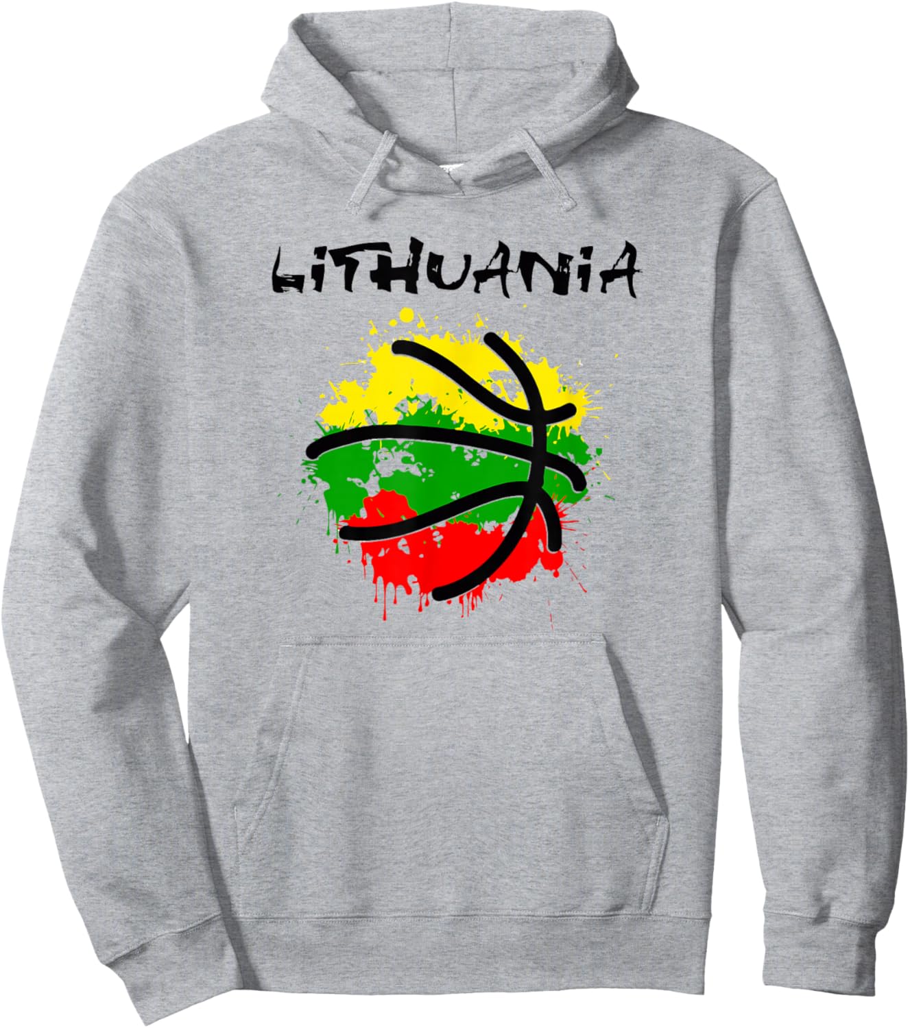 Lithuania Basketball - Win for Lietuva by Lithuania Strong Hoodie - Hoodie | Ash