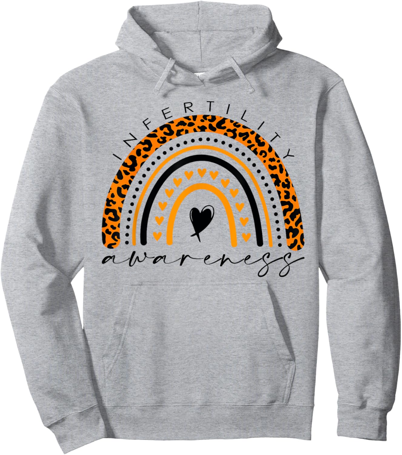 In April We Wear Orange Infertility Awareness Week Hoodie - Hoodie | Ash