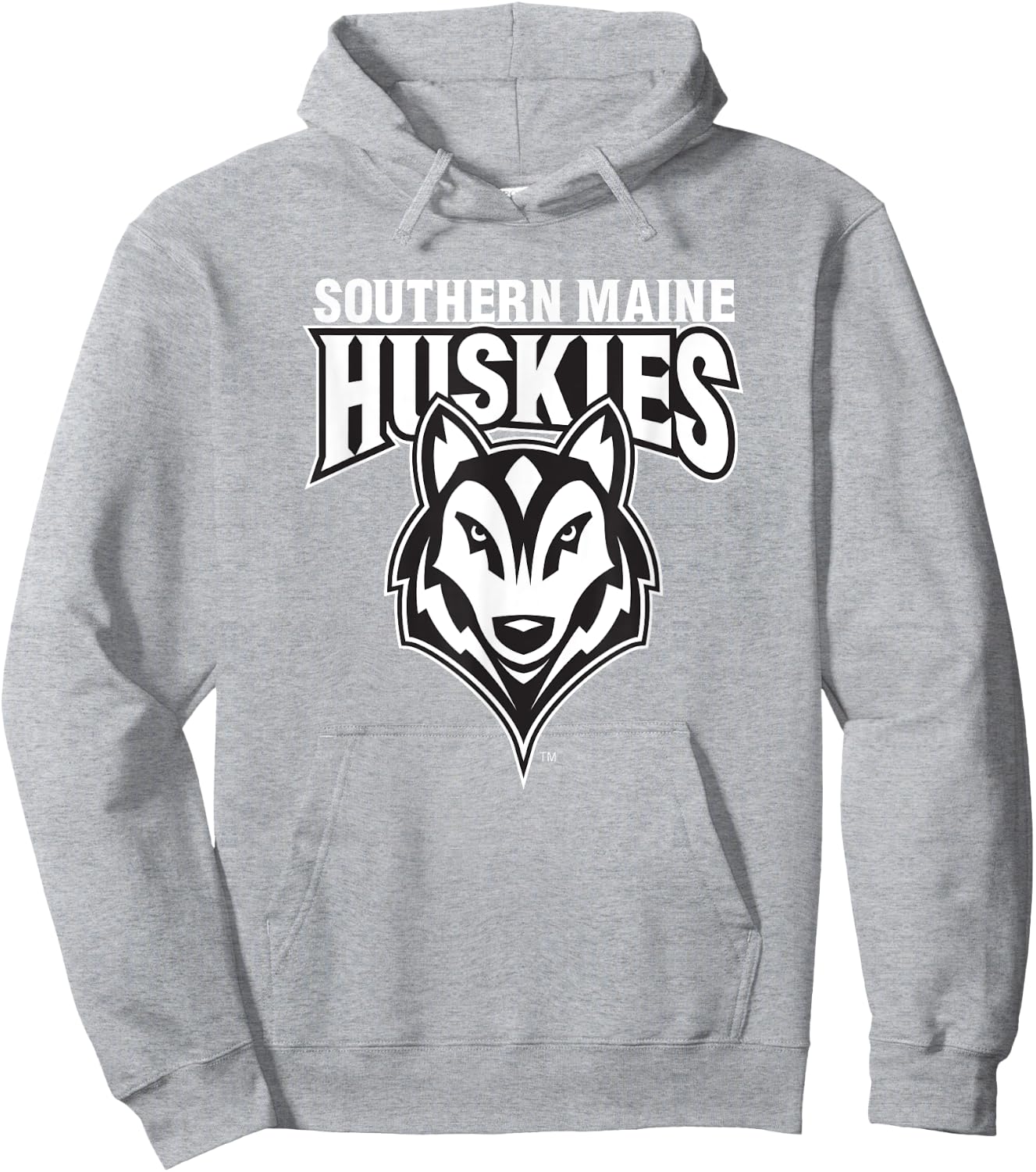 University of Southern Maine USM Huskies Head Logo Hoodie - Hoodie | Ash