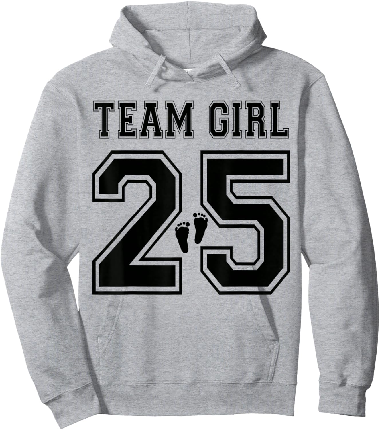 2025 Team Girl Gender Reveal Girl Baby Shower Adoption Hoodie - Hoodie | Ash