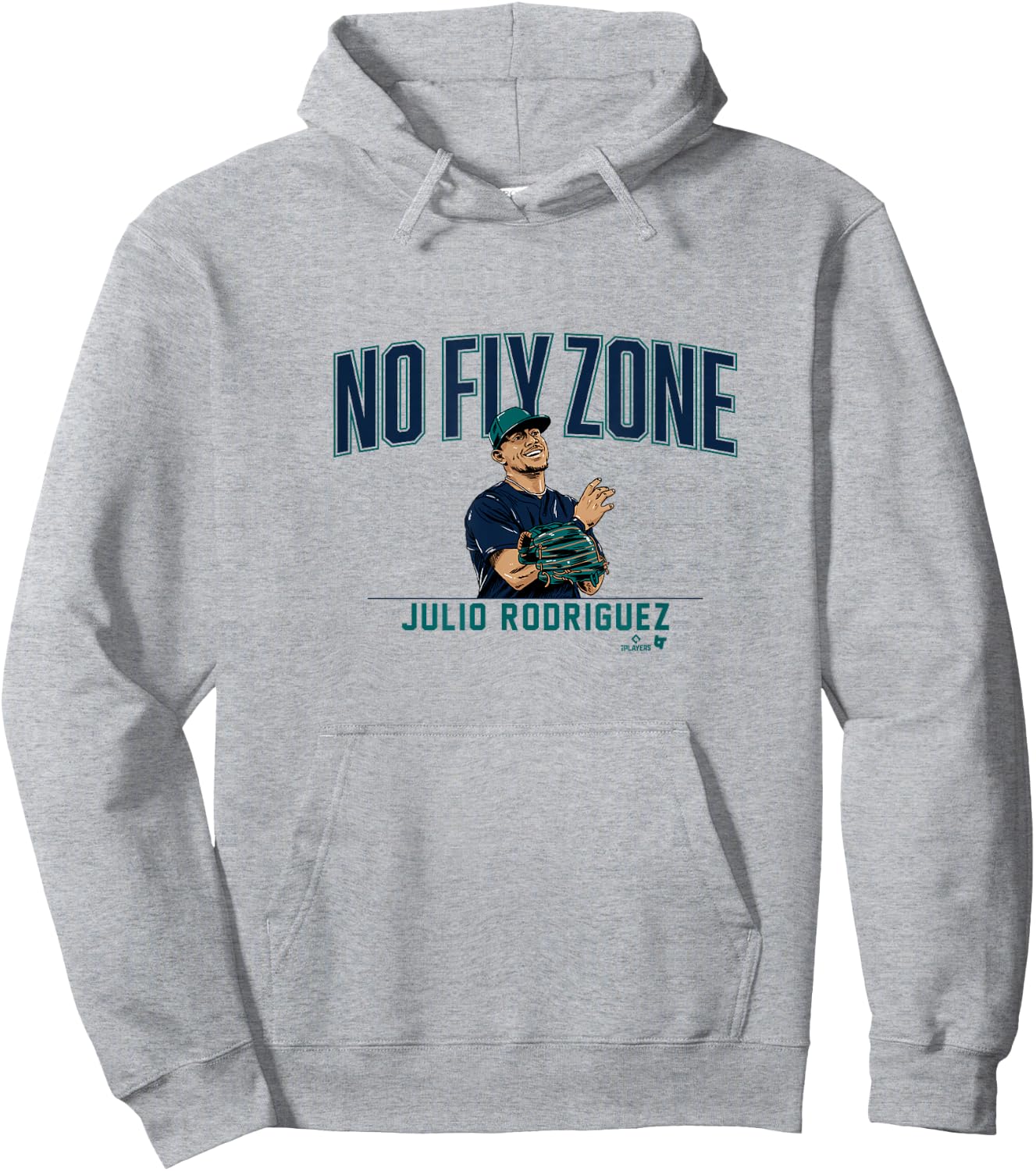 Julio Rodriguez - No Fly Zone - Seattle Baseball Hoodie - Hoodie | Ash