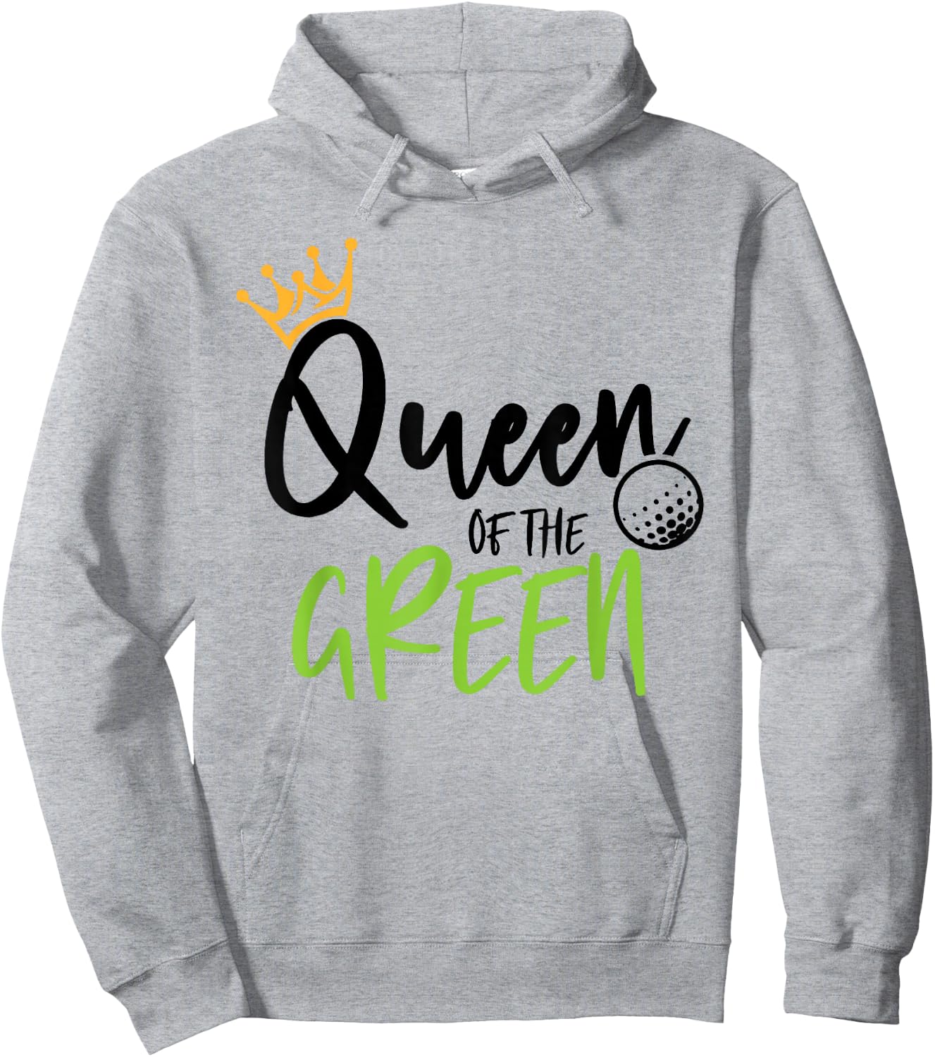 Queen Of The Green Golf Christmas Matching Women Golfer Hoodie - Hoodie | Ash