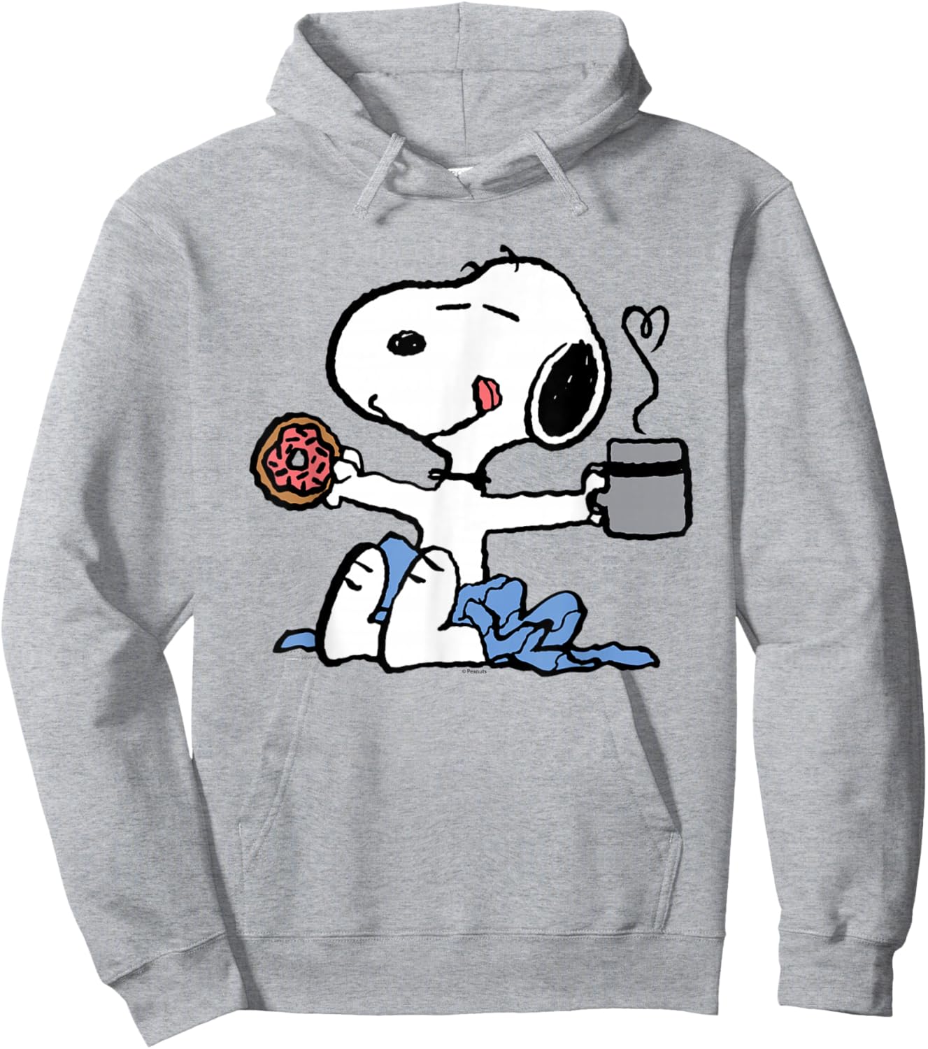 Peanuts - Donut Coffee Snoopy Hoodie - Hoodie | Ash