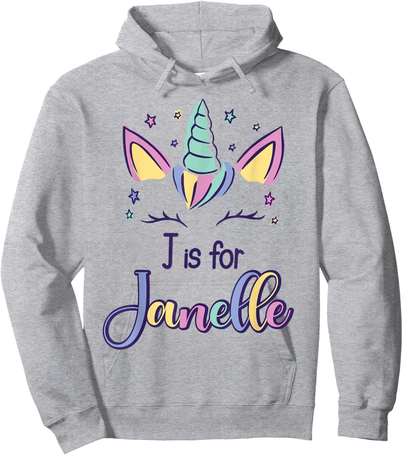 First Name Janelle Personalized J Is For Janelle Hoodie - Hoodie | Ash