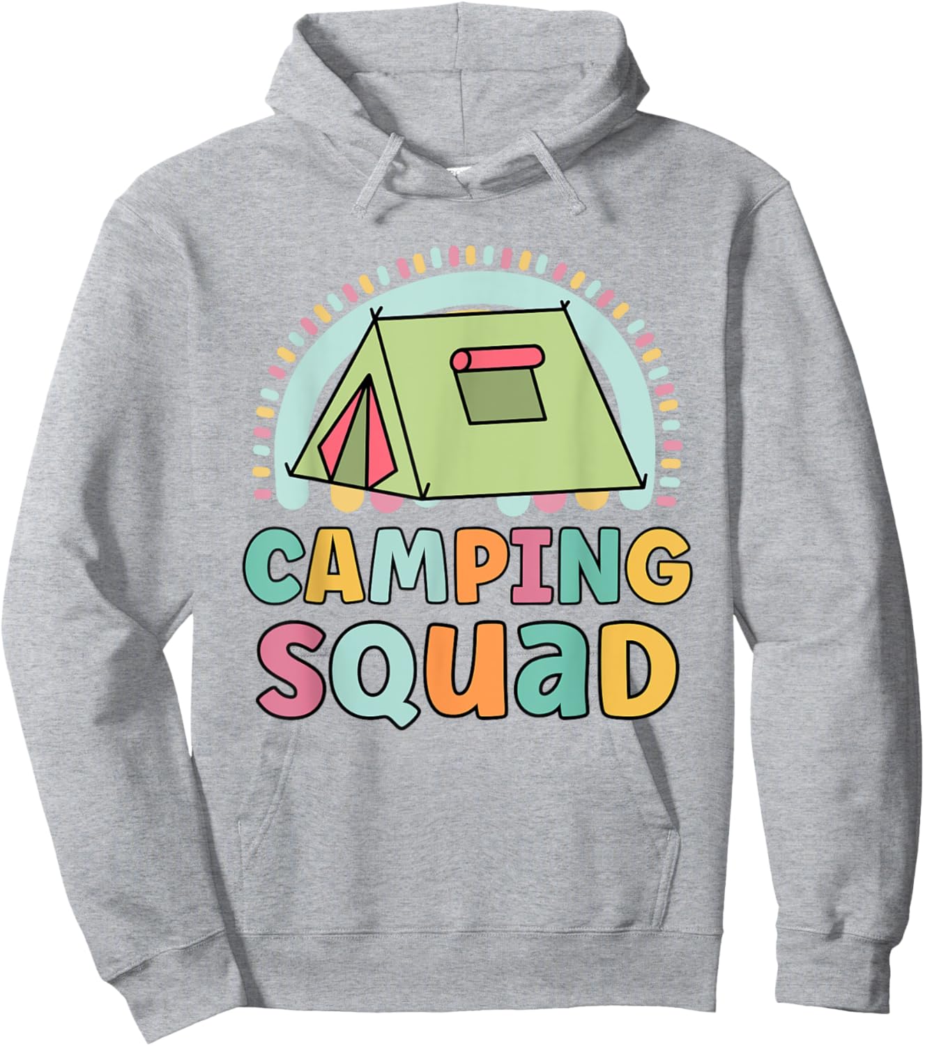 Camping Squad Funny Matching Girls Camping Trip Vacations Hoodie - Hoodie | Ash
