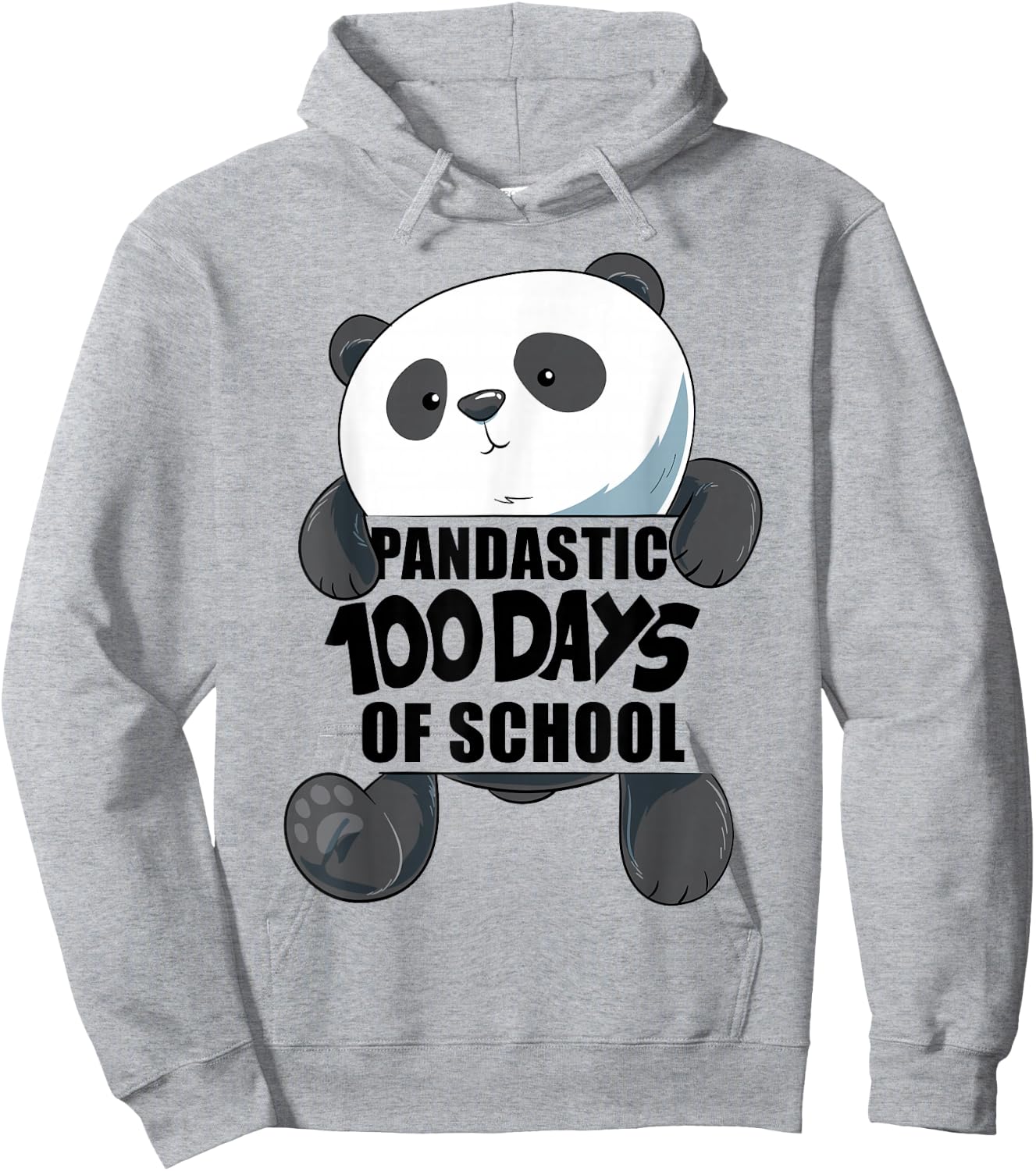 Cute panda 100 days at school Hoodie - Hoodie | Ash