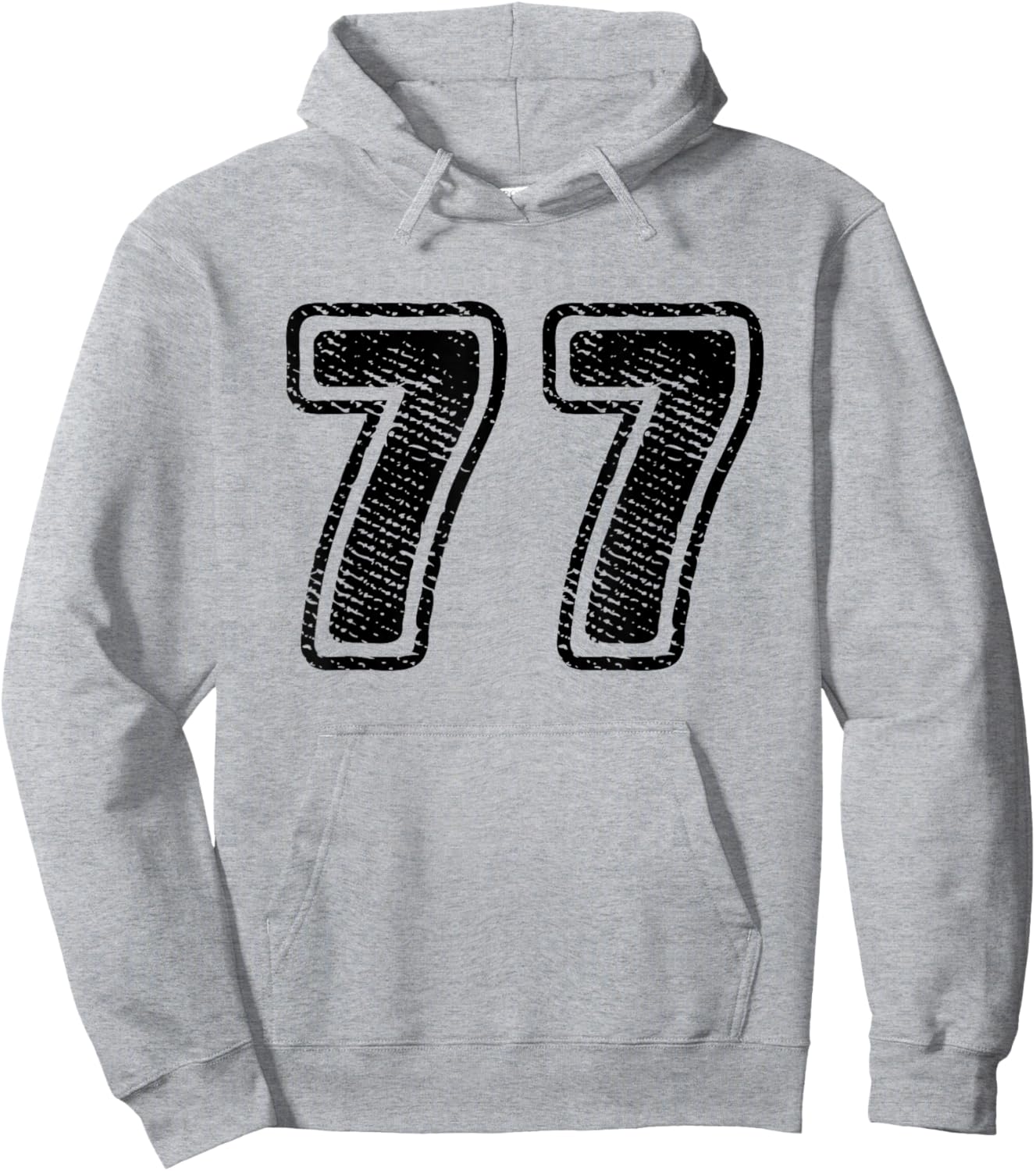 Number 77 On Front Big Bold 77 Team Group Player Matching Hoodie - Hoodie | Ash