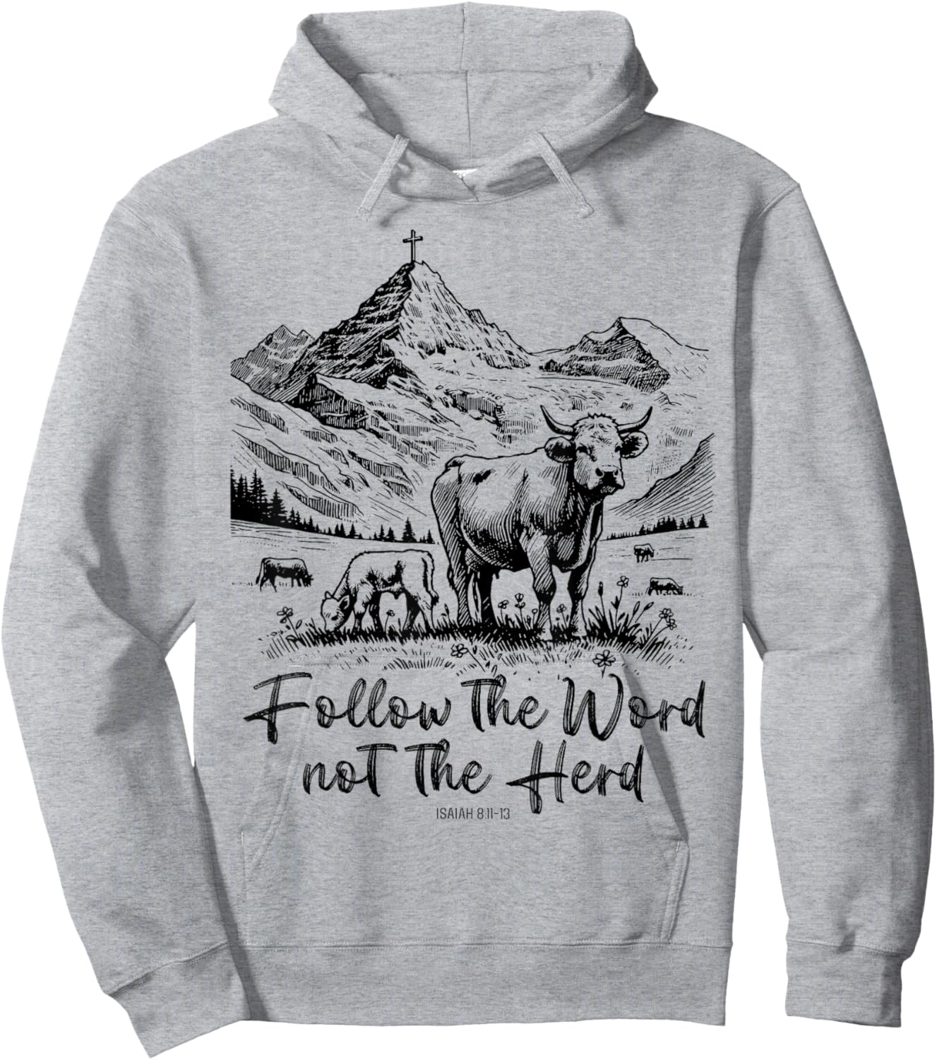 Follow The Word Not The Herd Hoodie - Hoodie | Ash